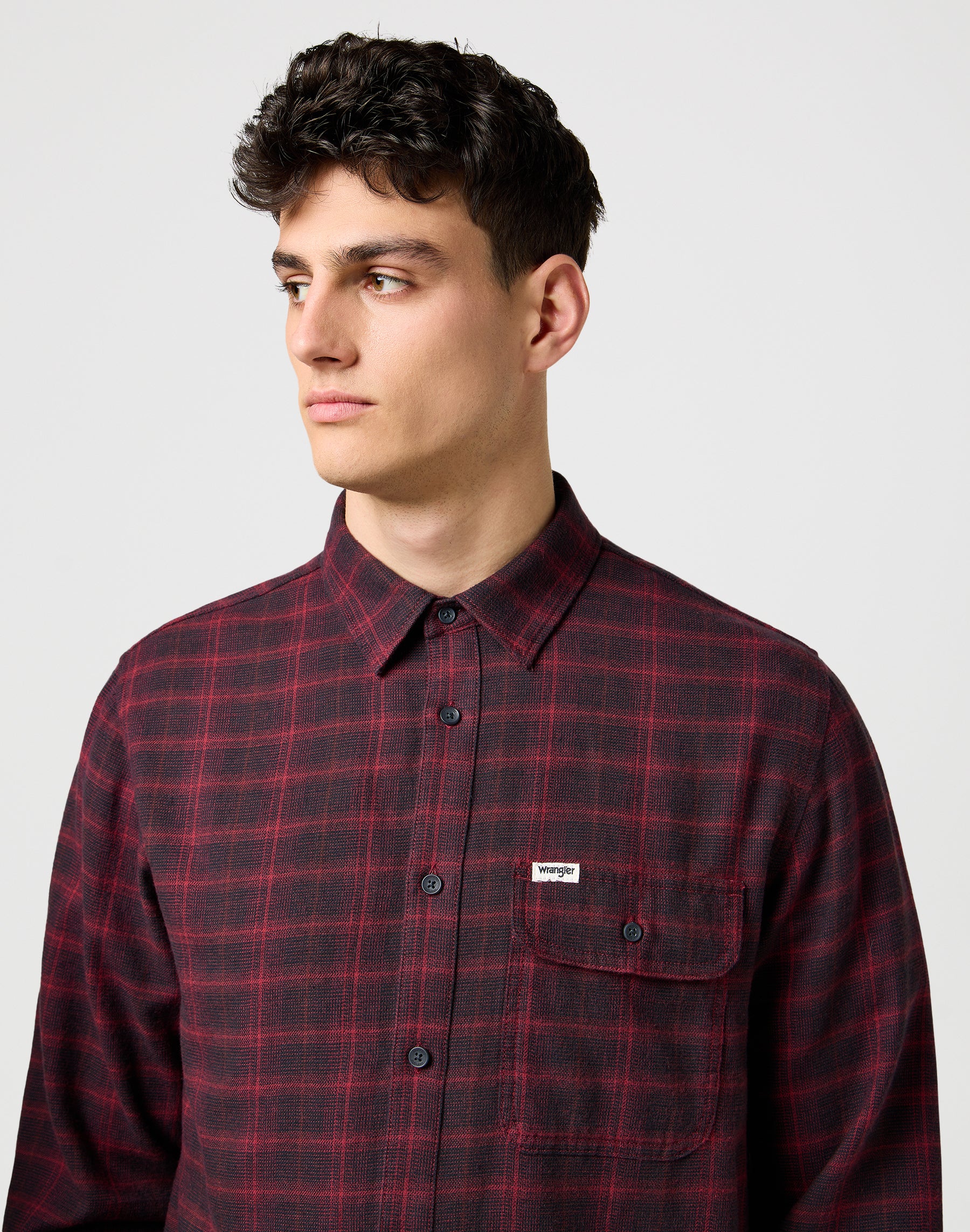 Camicia di flanella da 1 pkt in nero Camicie da vino Wrangler