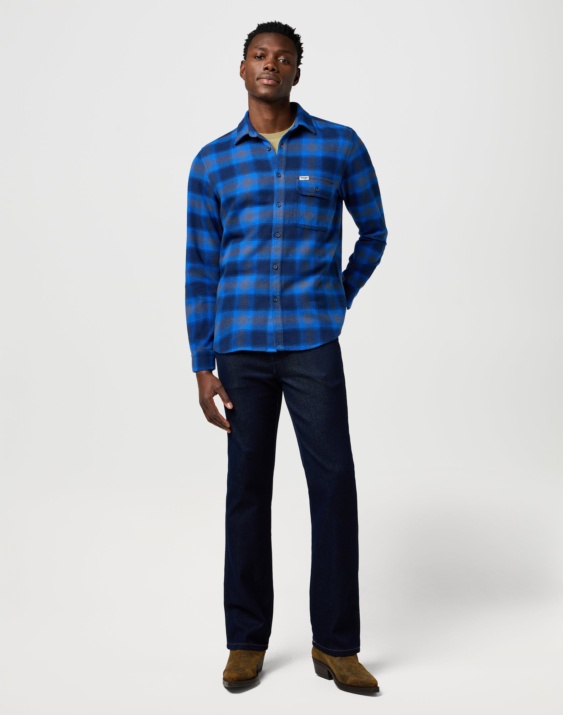 Camicia 1 pkt indaco in camicie indaco ghiaccio Wrangler