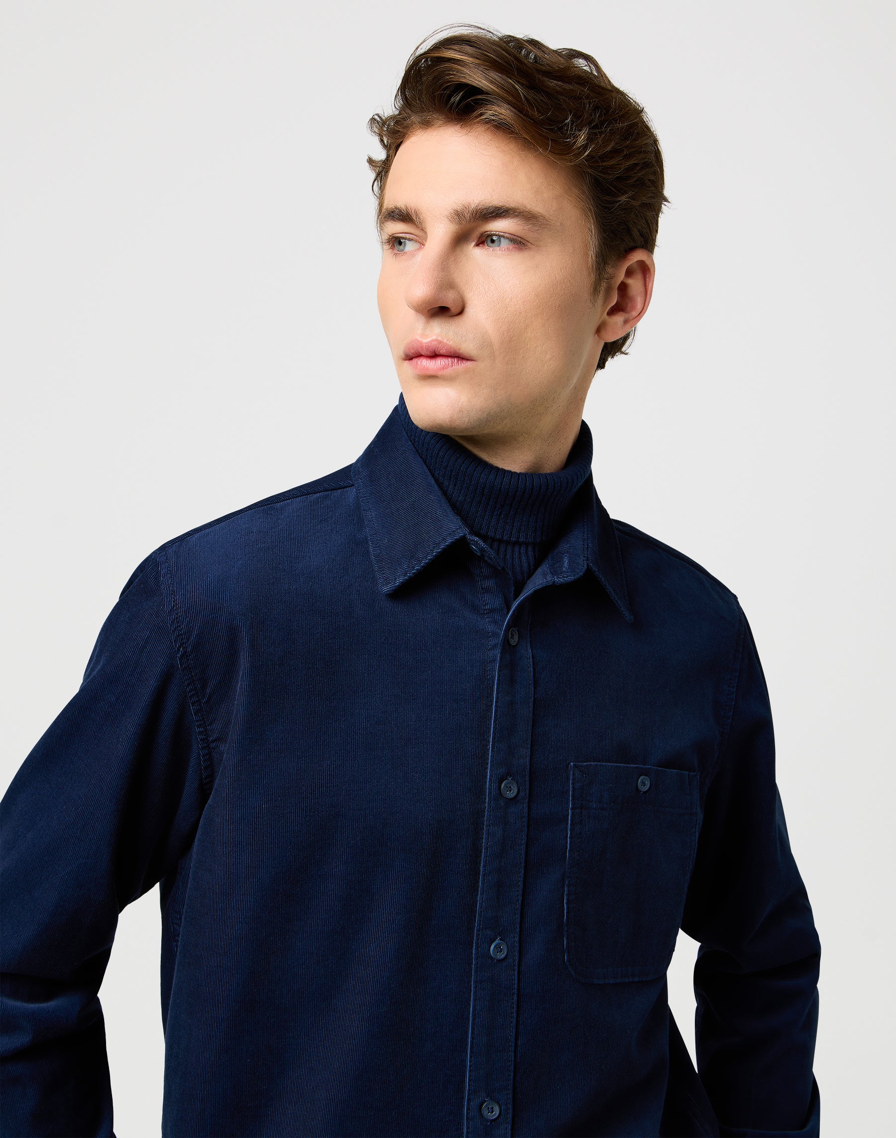 Camicia in velluto a coste da 1 pkt in camicie Wrangler Navy