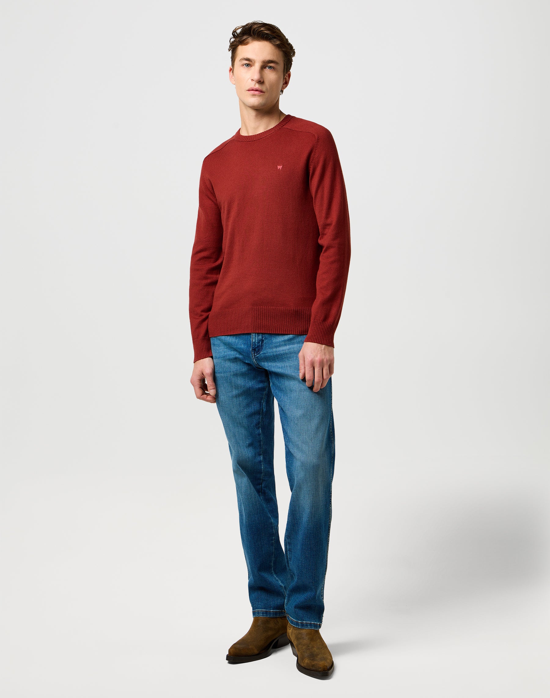 Maglione a maglia in mattone cotto Maglioni Wrangler