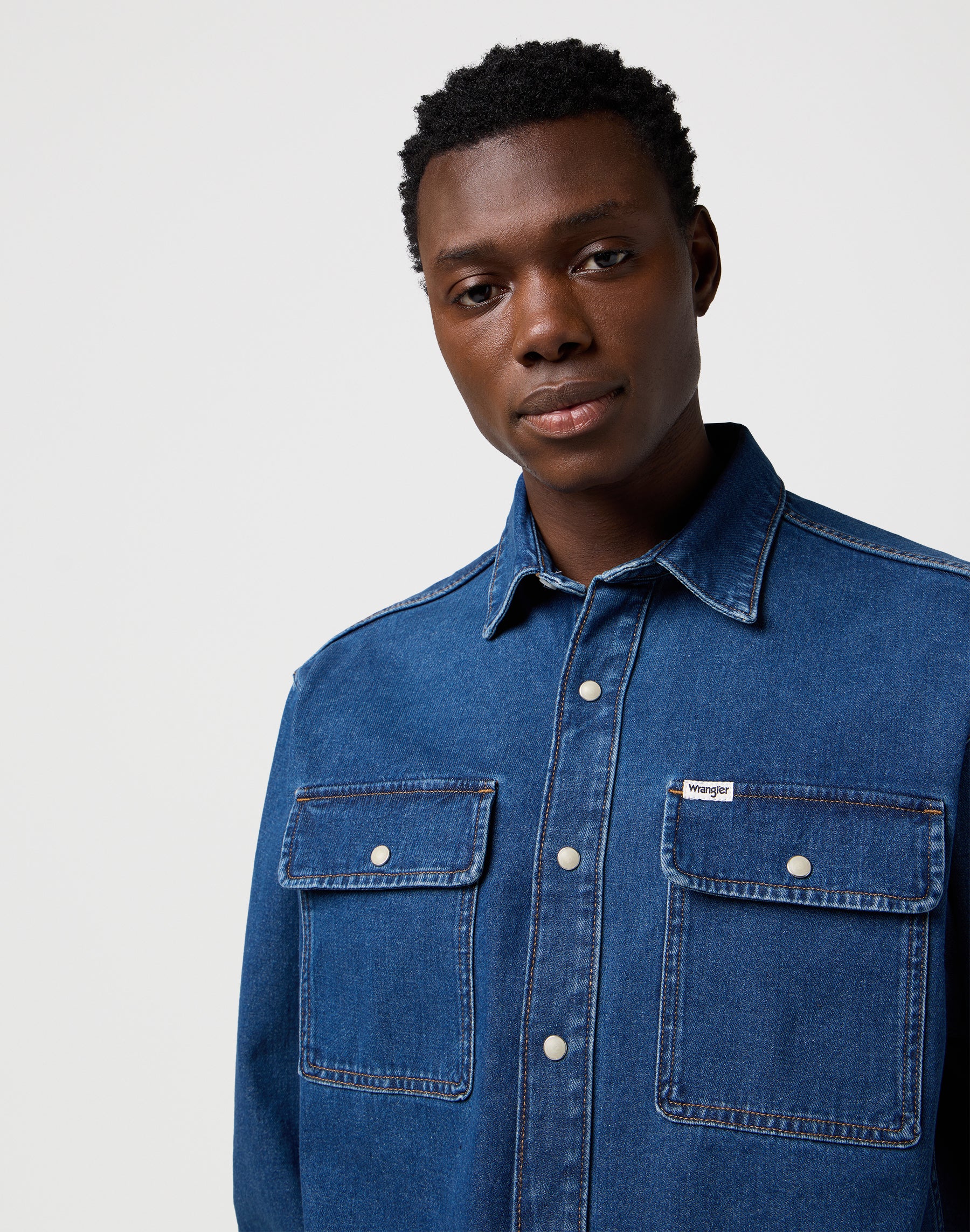 Camicie Wrangler blu retrò con sovracamicia
