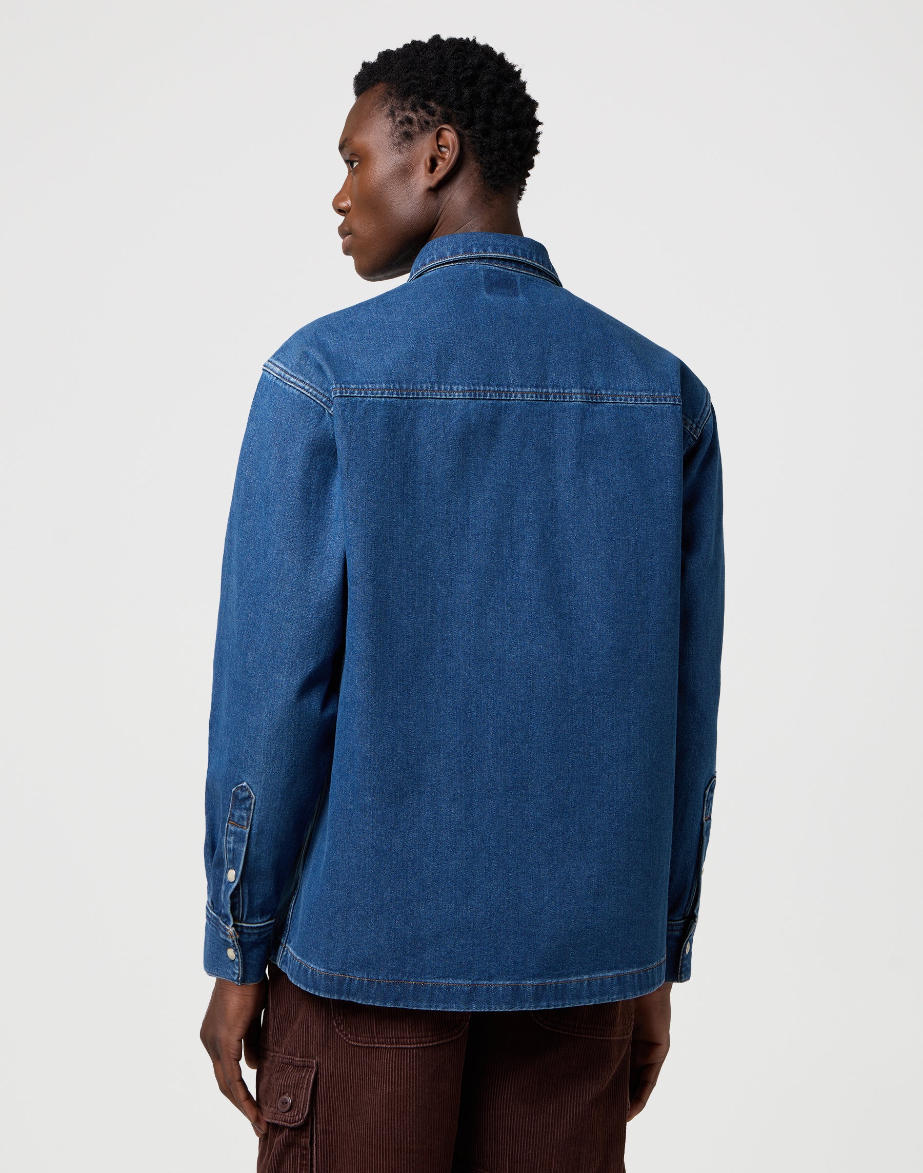 Camicie Wrangler blu retrò con sovracamicia