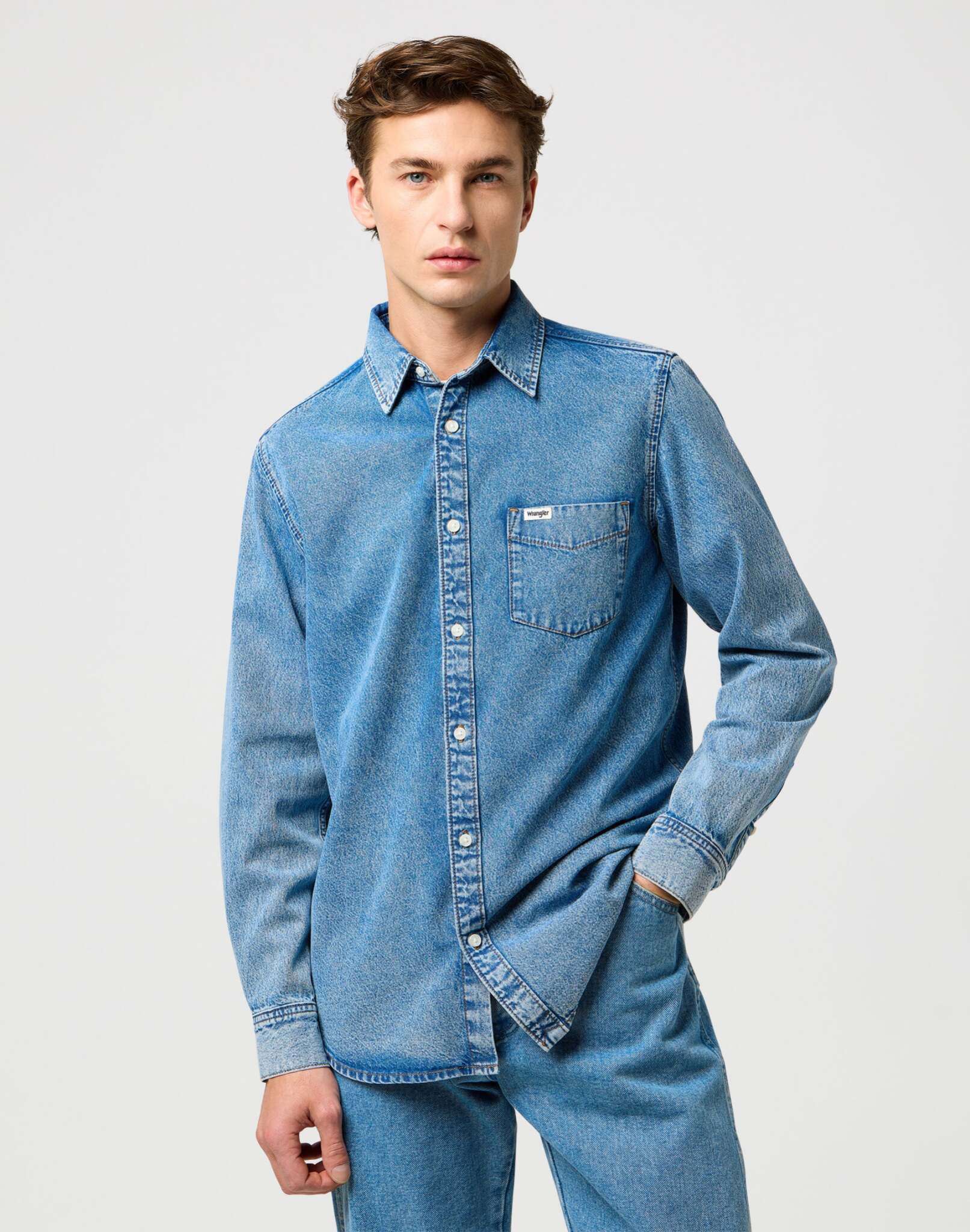Camicia 1 Pkt in Indigo Valley Camicie Wrangler