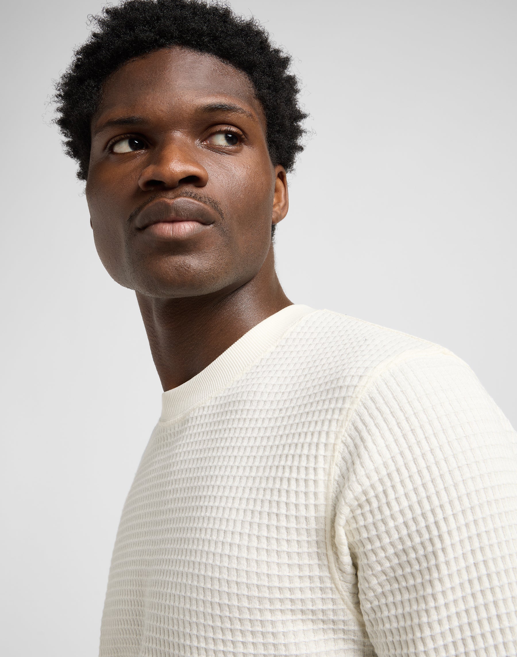 Ls Waffle Tee in Ecru T-Shirt Lee