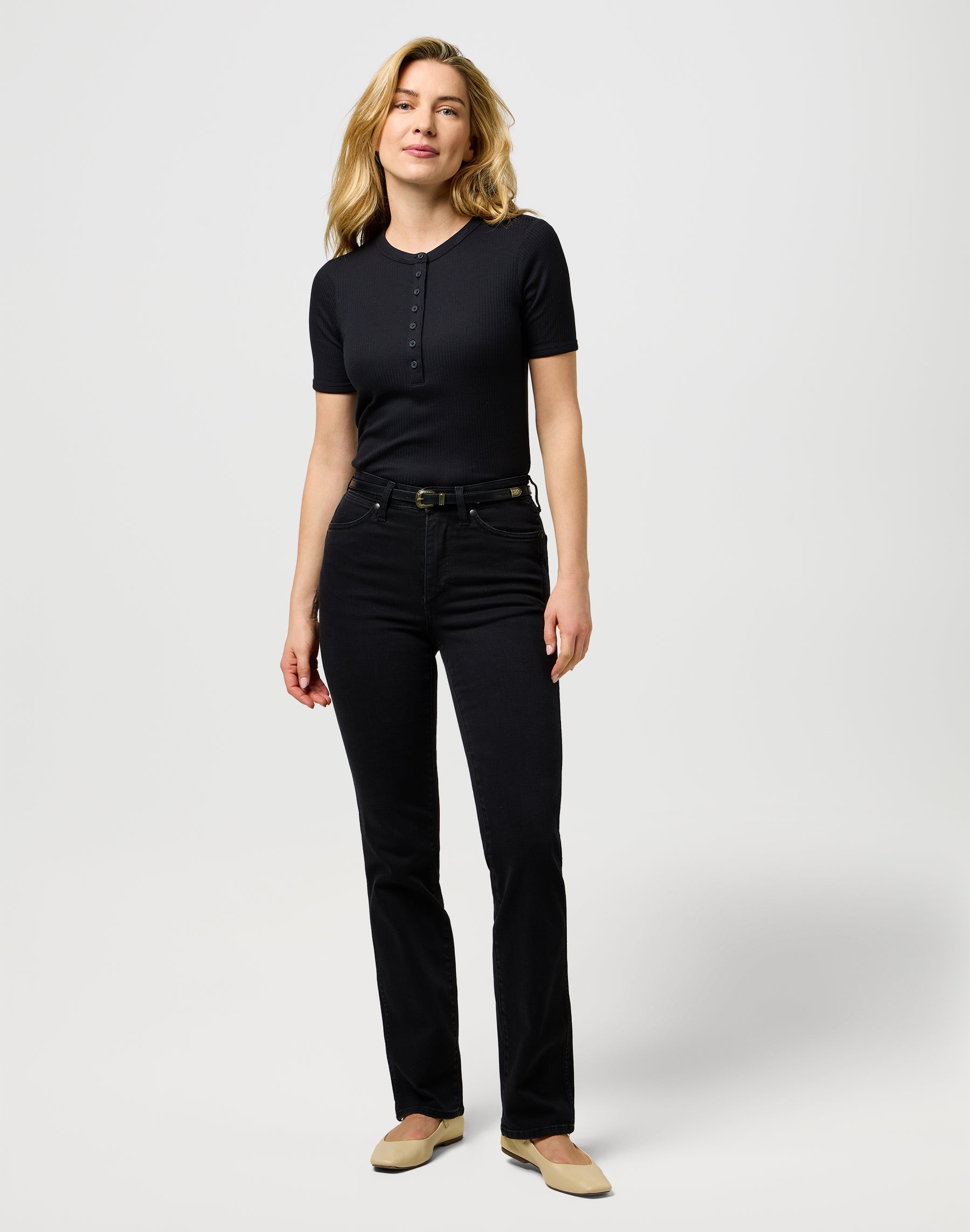 Dritti in Nebula Jeans neri Wrangler