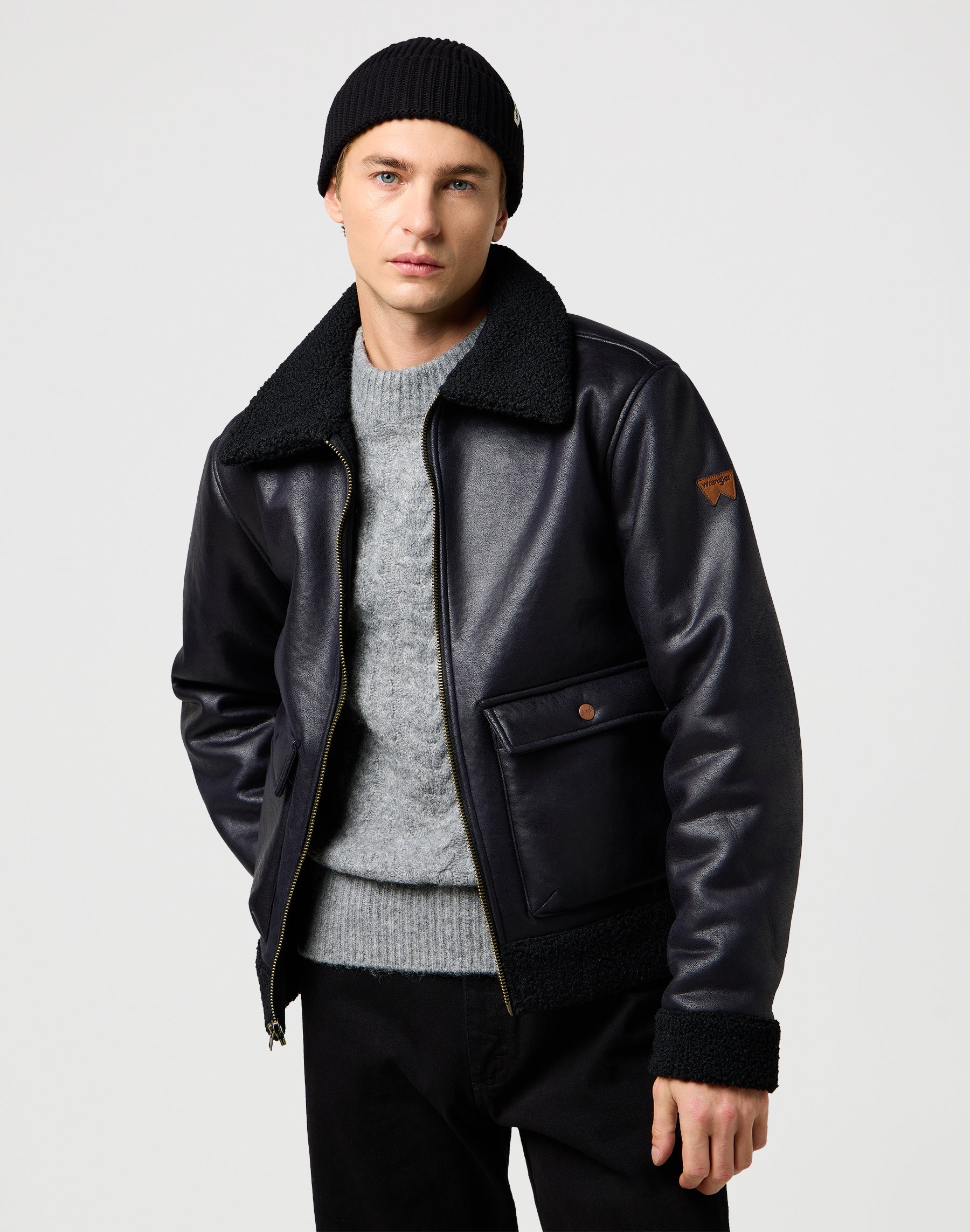 Berretto Sign Off con cappuccio nero Wrangler
