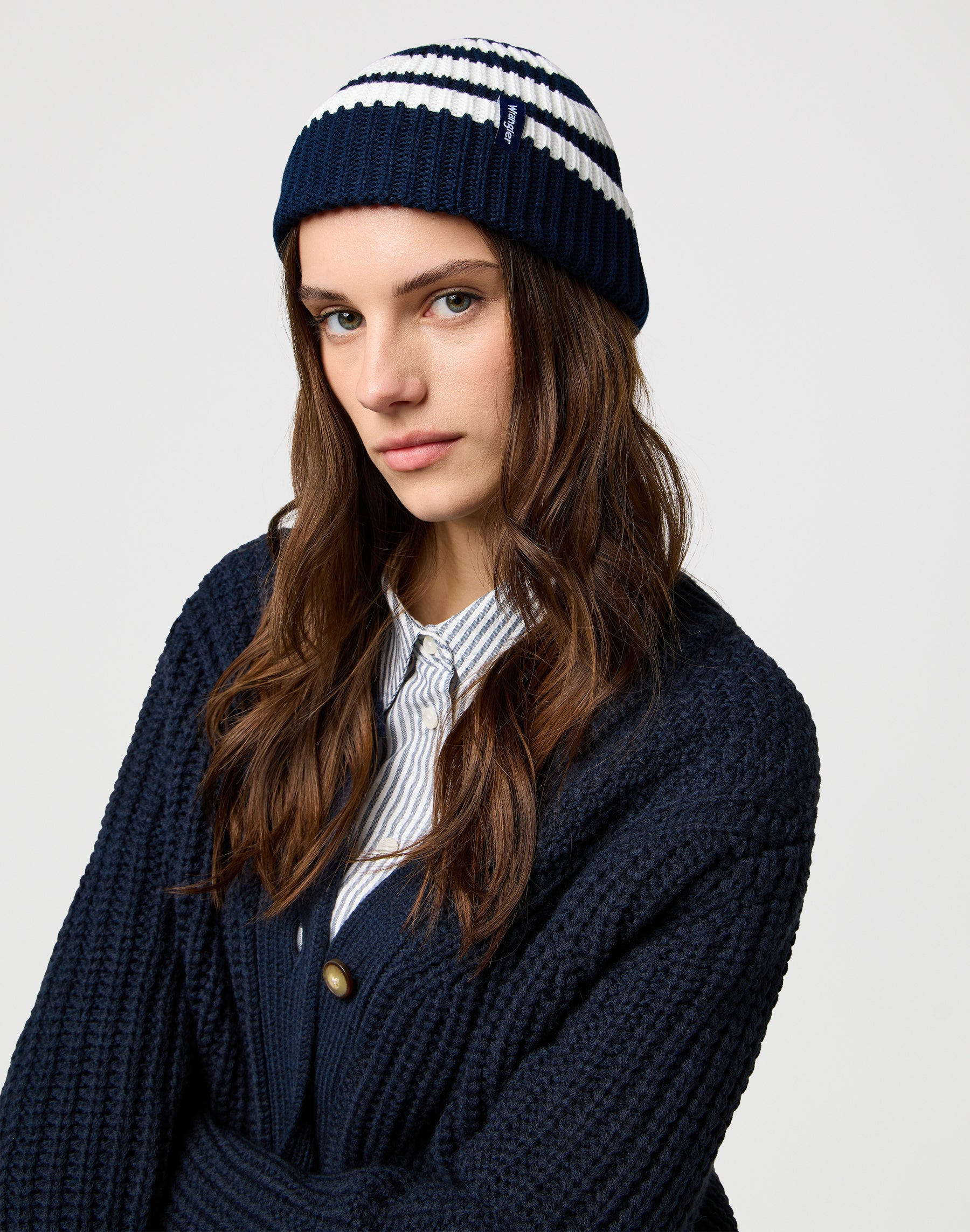 Berretto a righe con cappuccio blu scuro Wrangler