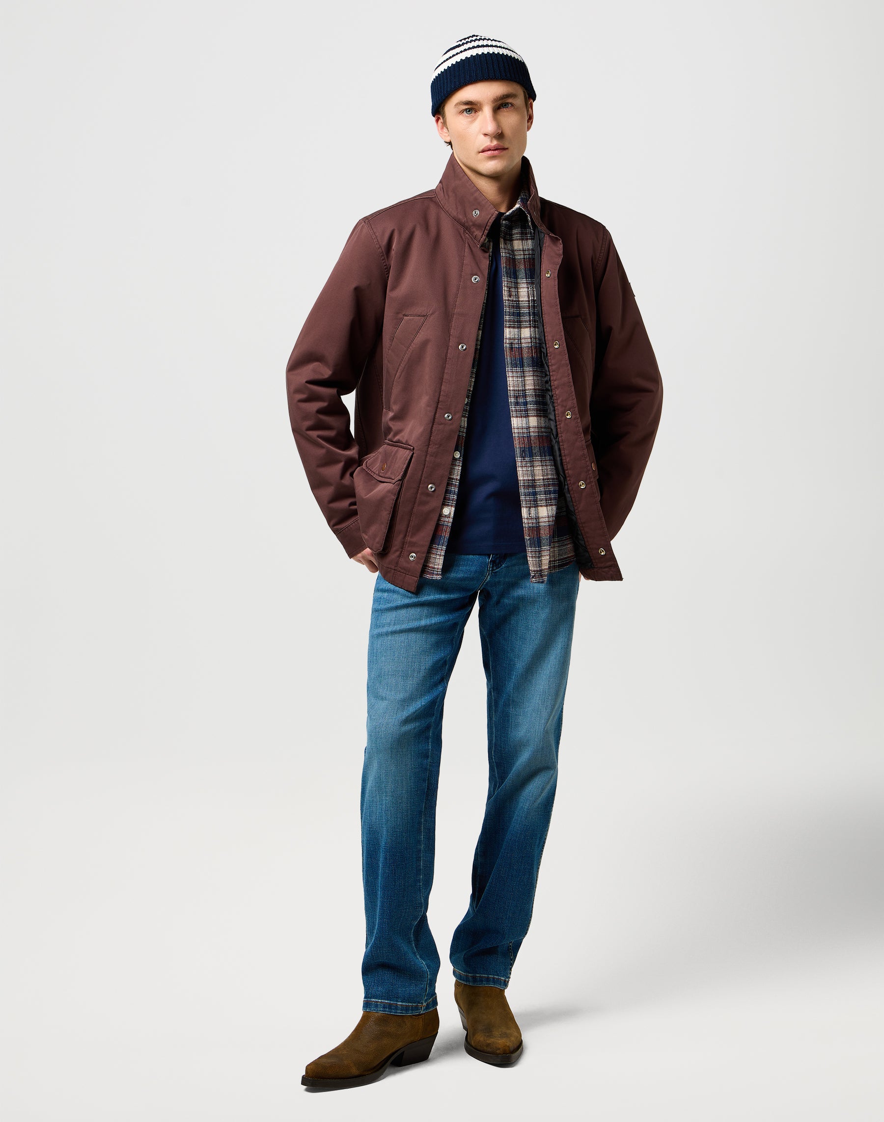 Berretto a righe con cappuccio blu scuro Wrangler