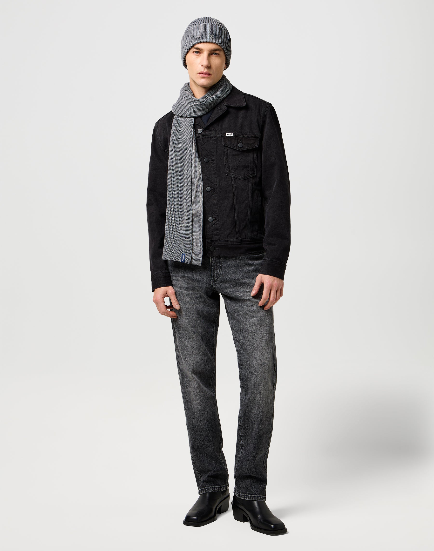 Set di sciarpe e berretti in grigio medio Mel Sciarpe Wrangler