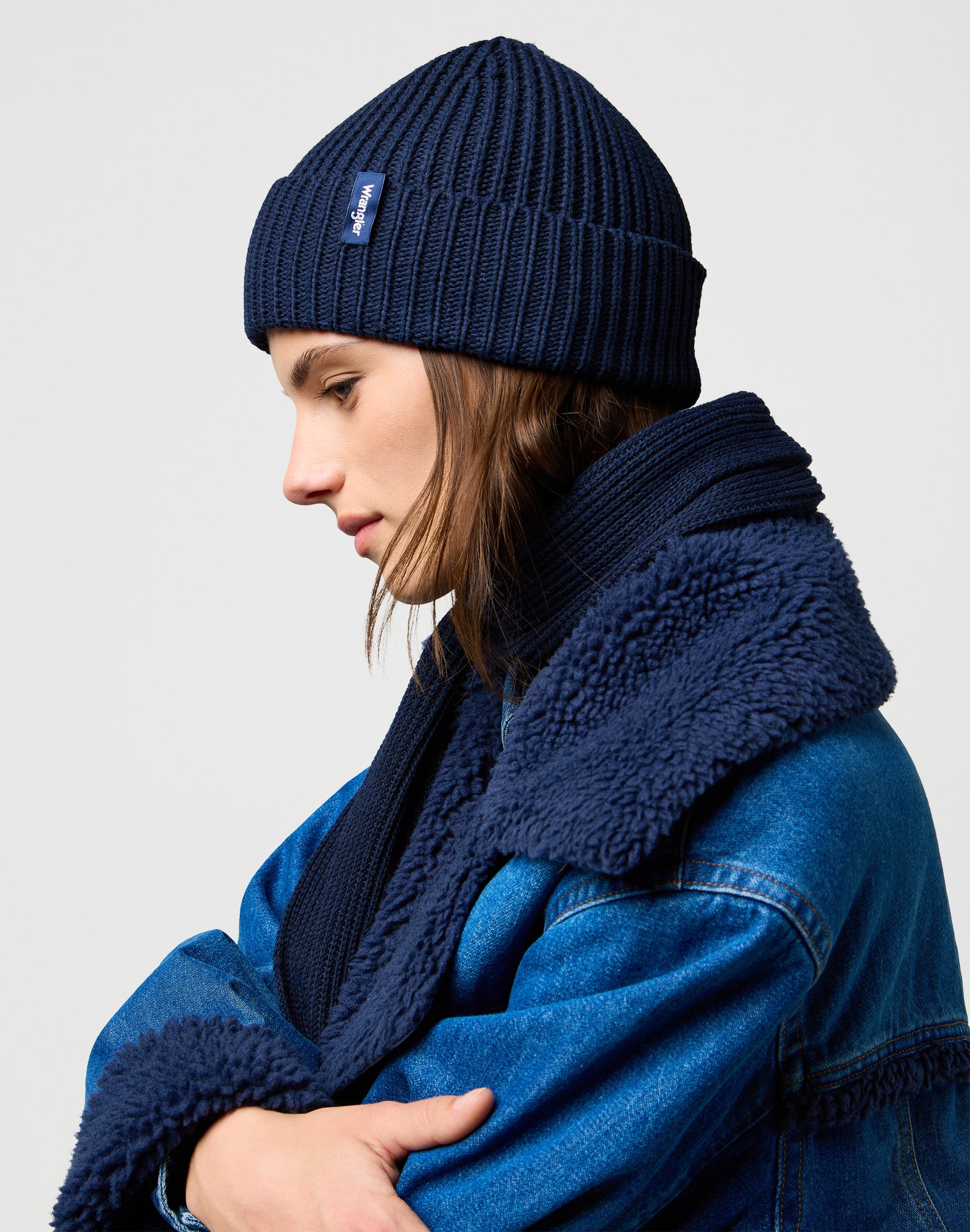 Set di sciarpe e berretti in Marina scuro Sciarpe Wrangler