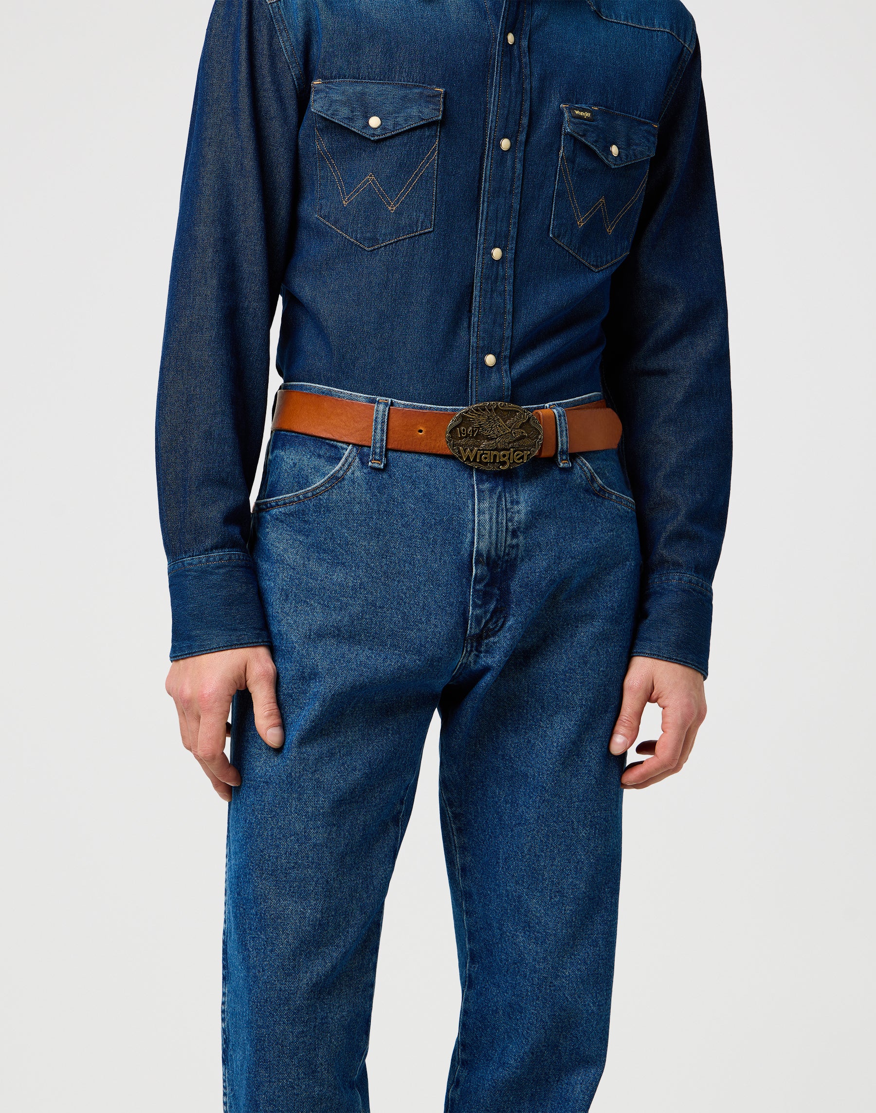 Cintura W Eagle in Cognac Cintura Wrangler
