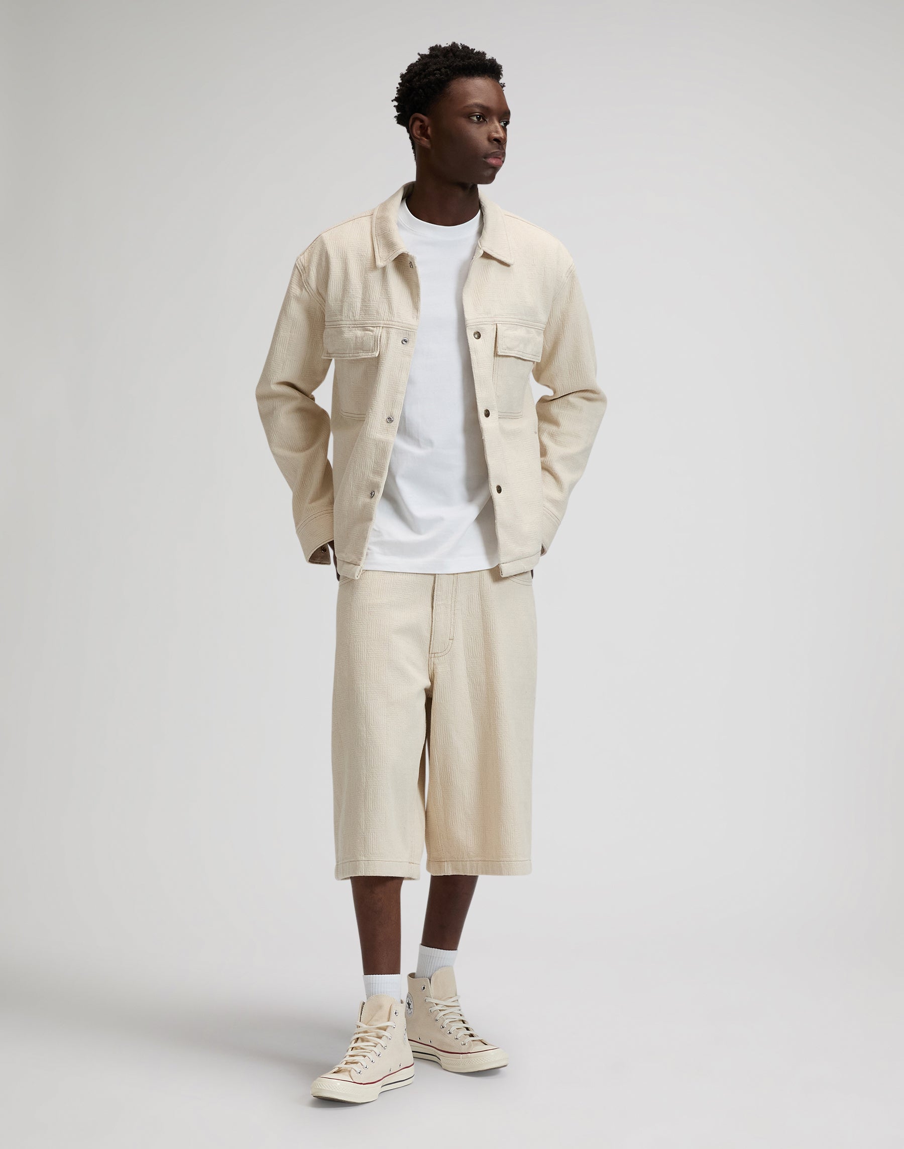 Giacca Jacquard in grigio naturale Giacche Lee