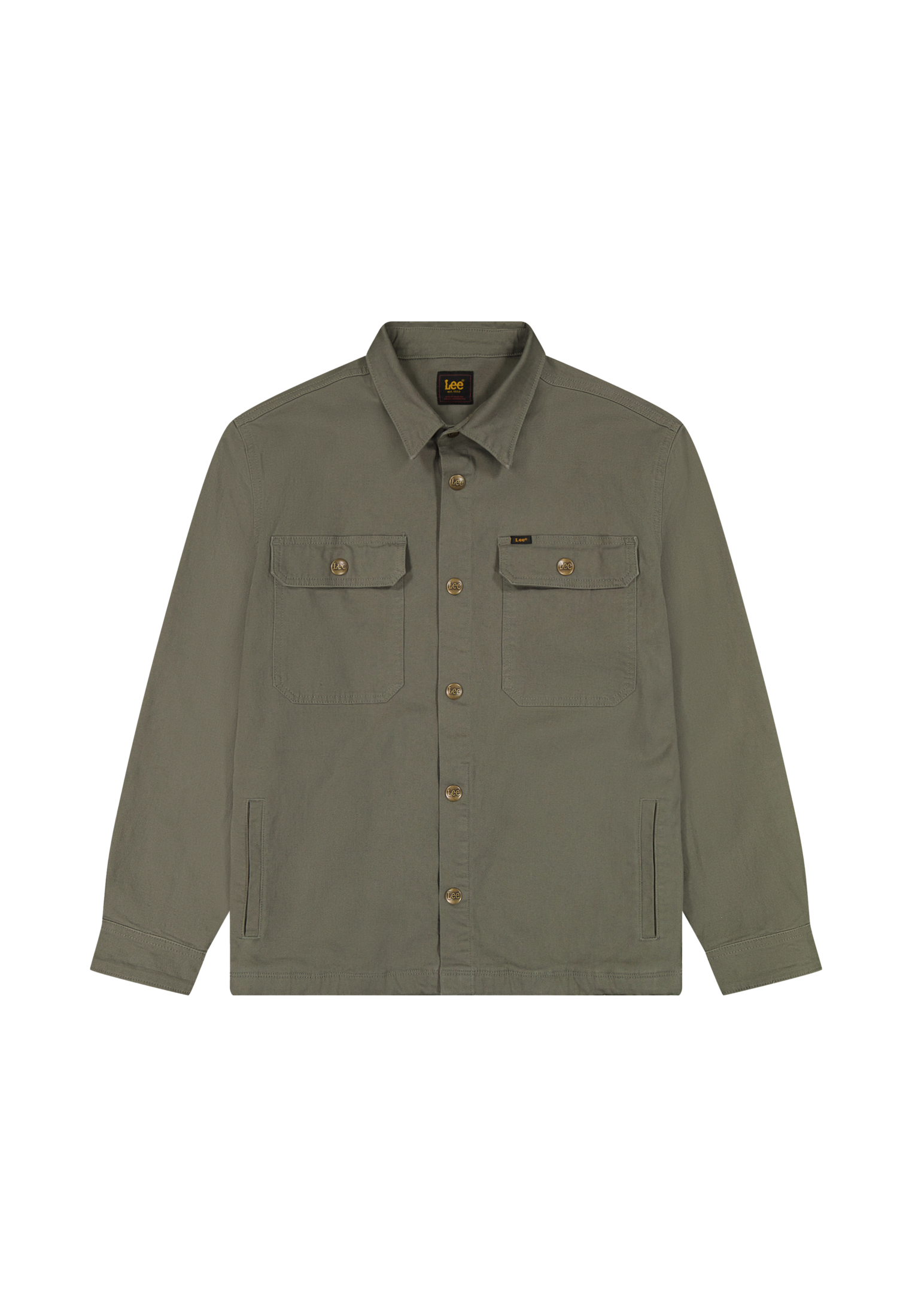 Camicia oversize a 2 tasche in Lichen Olive Camicie Lee