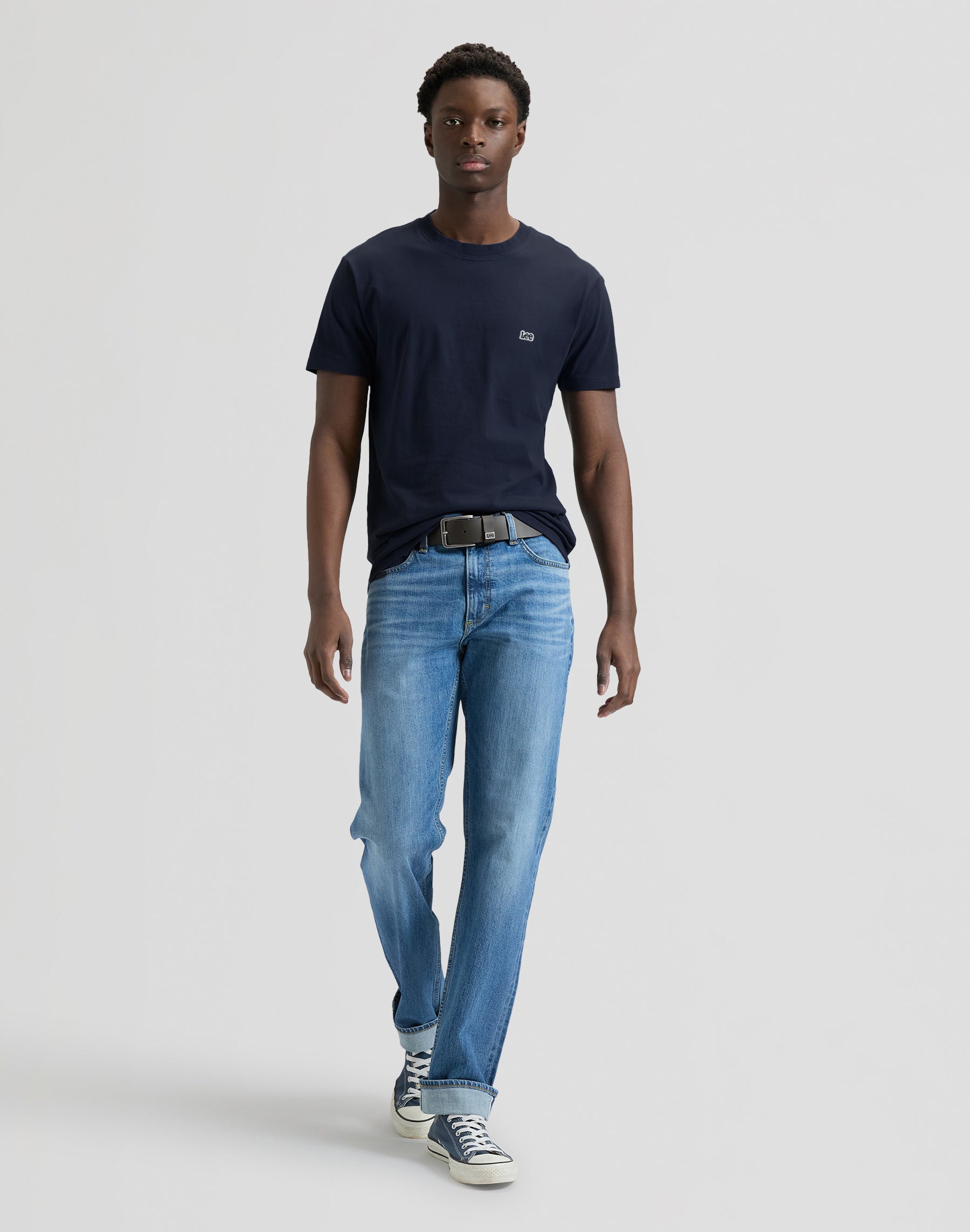 Maglietta con logo Ss Patch in blu navy T-shirt Lee