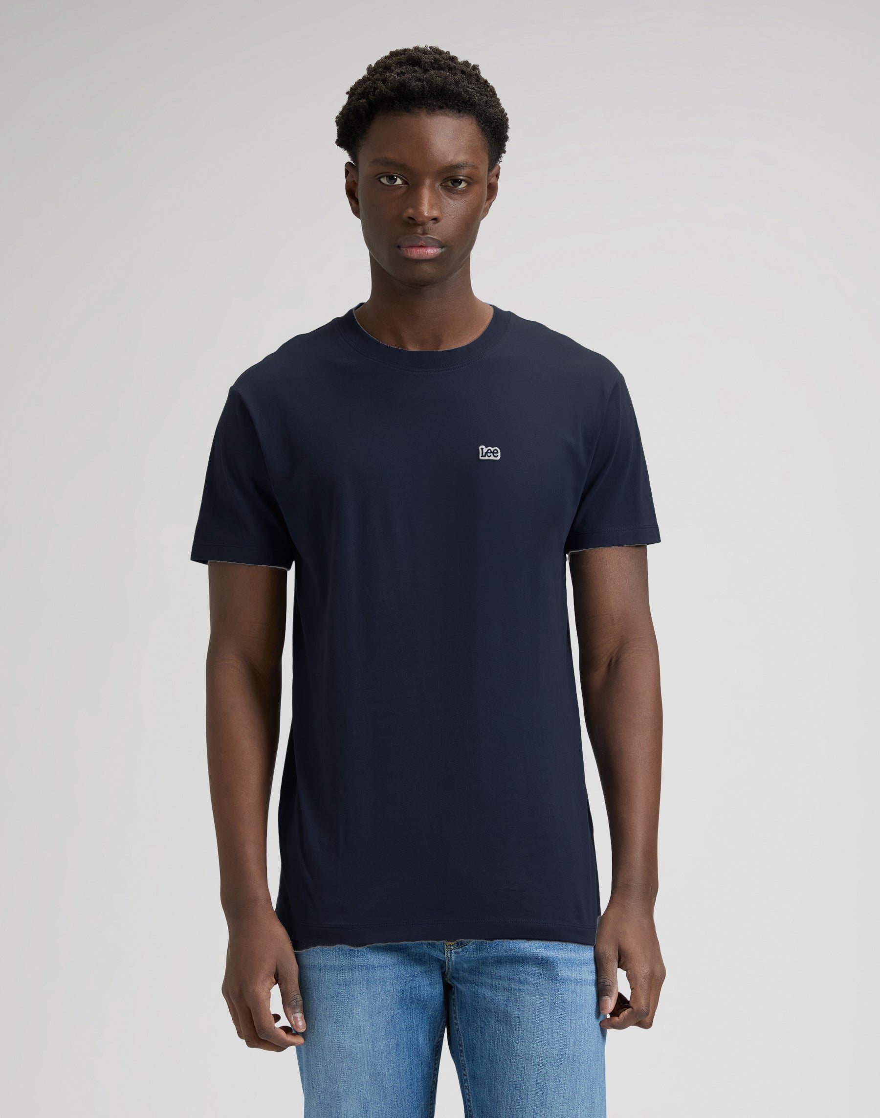 Maglietta con logo Ss Patch in blu navy T-shirt Lee
