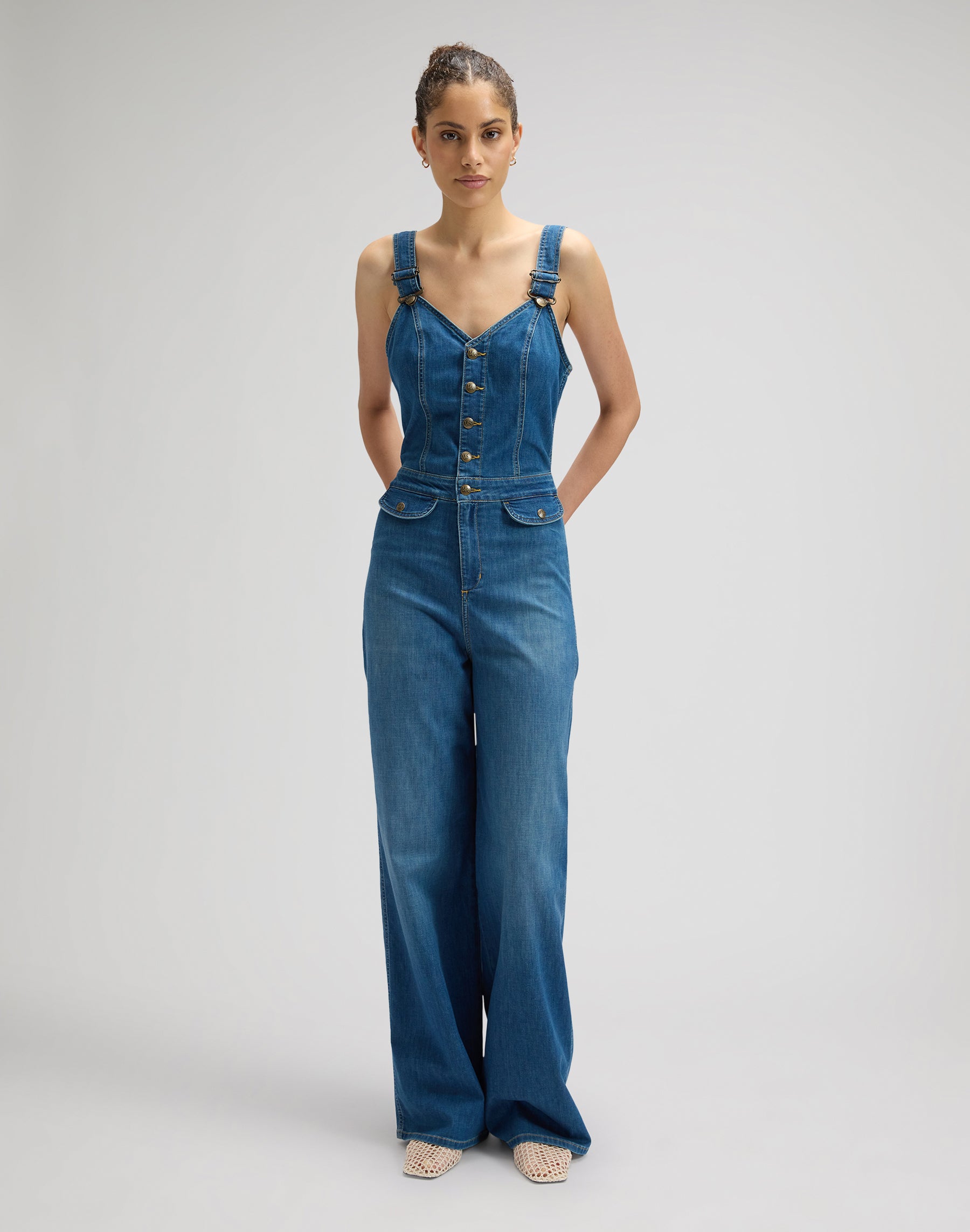 Tuta con tagli in blu Arrow Overall Lee