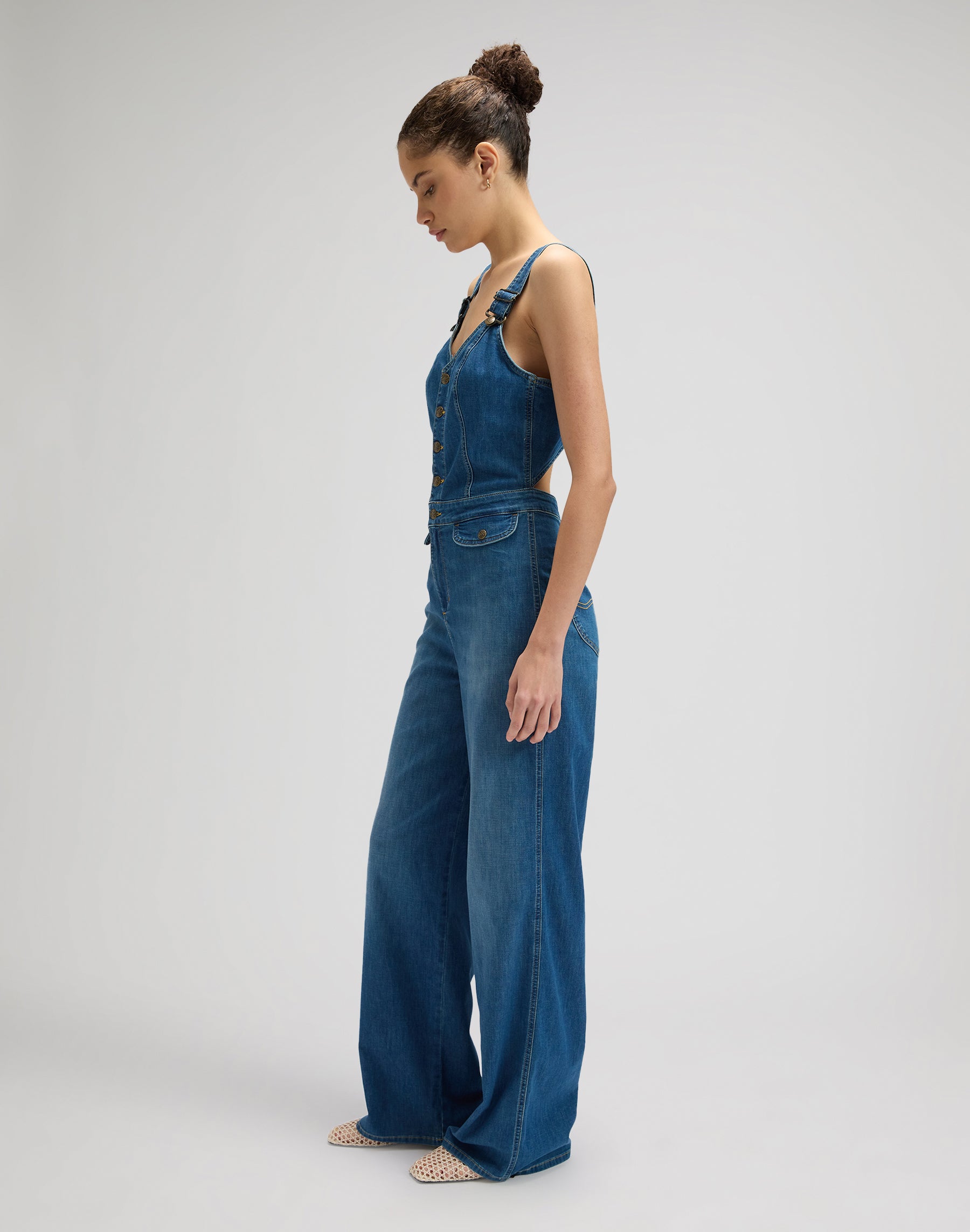 Tuta con tagli in blu Arrow Overall Lee