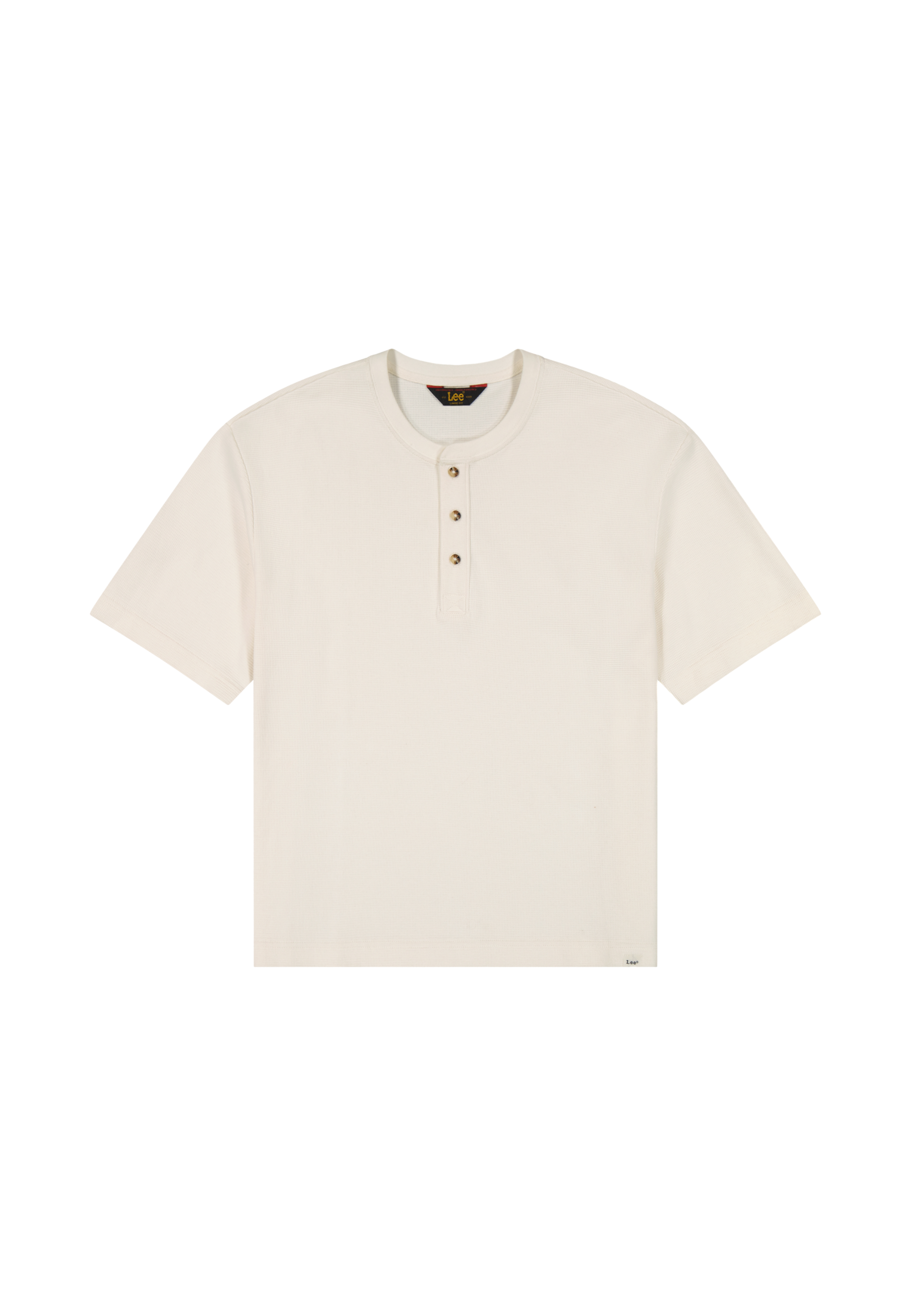 Henley in Natural T-shirt Lee