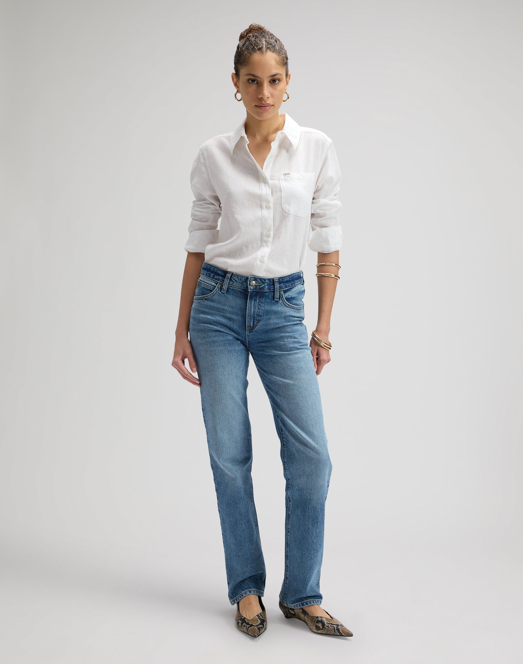 Maglietta multiuso in bianco brillante