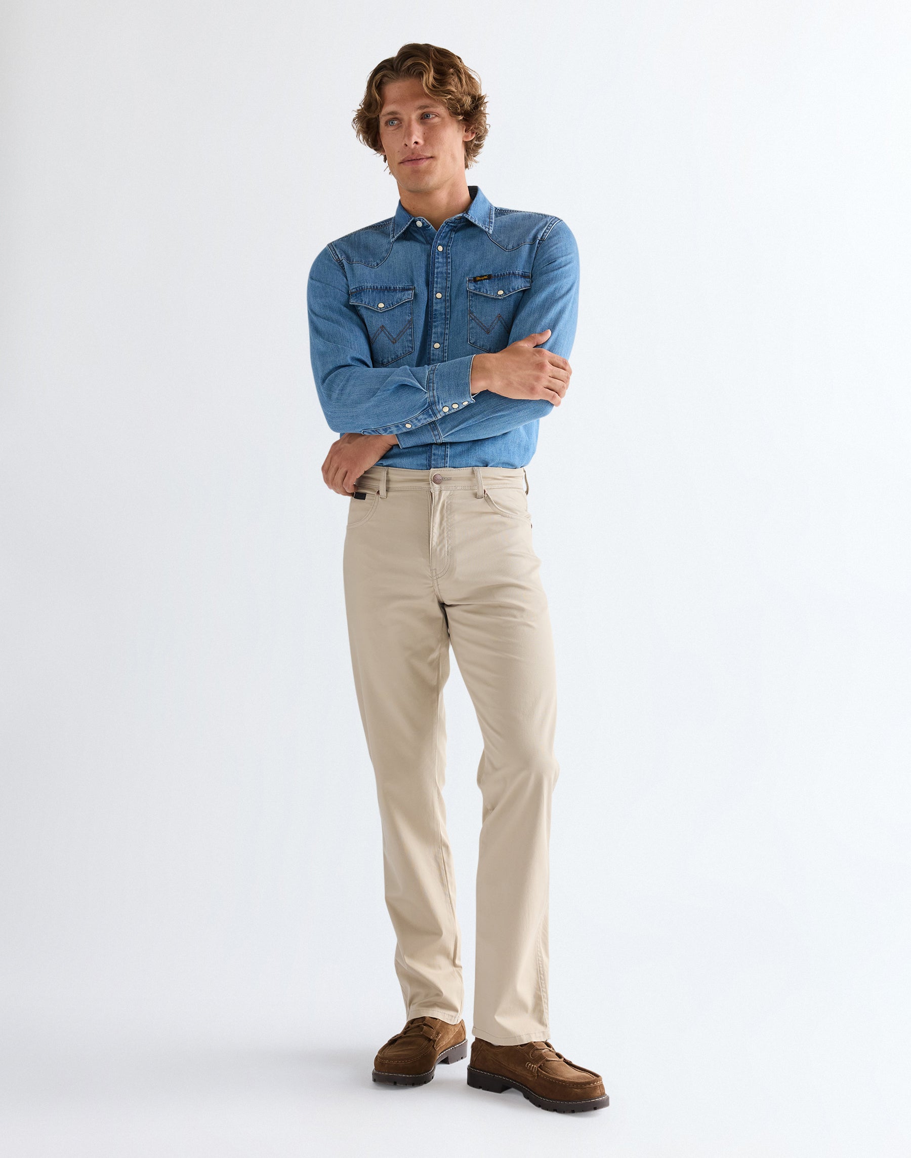 Pantaloni Texas in Plaza Taupe Wrangler