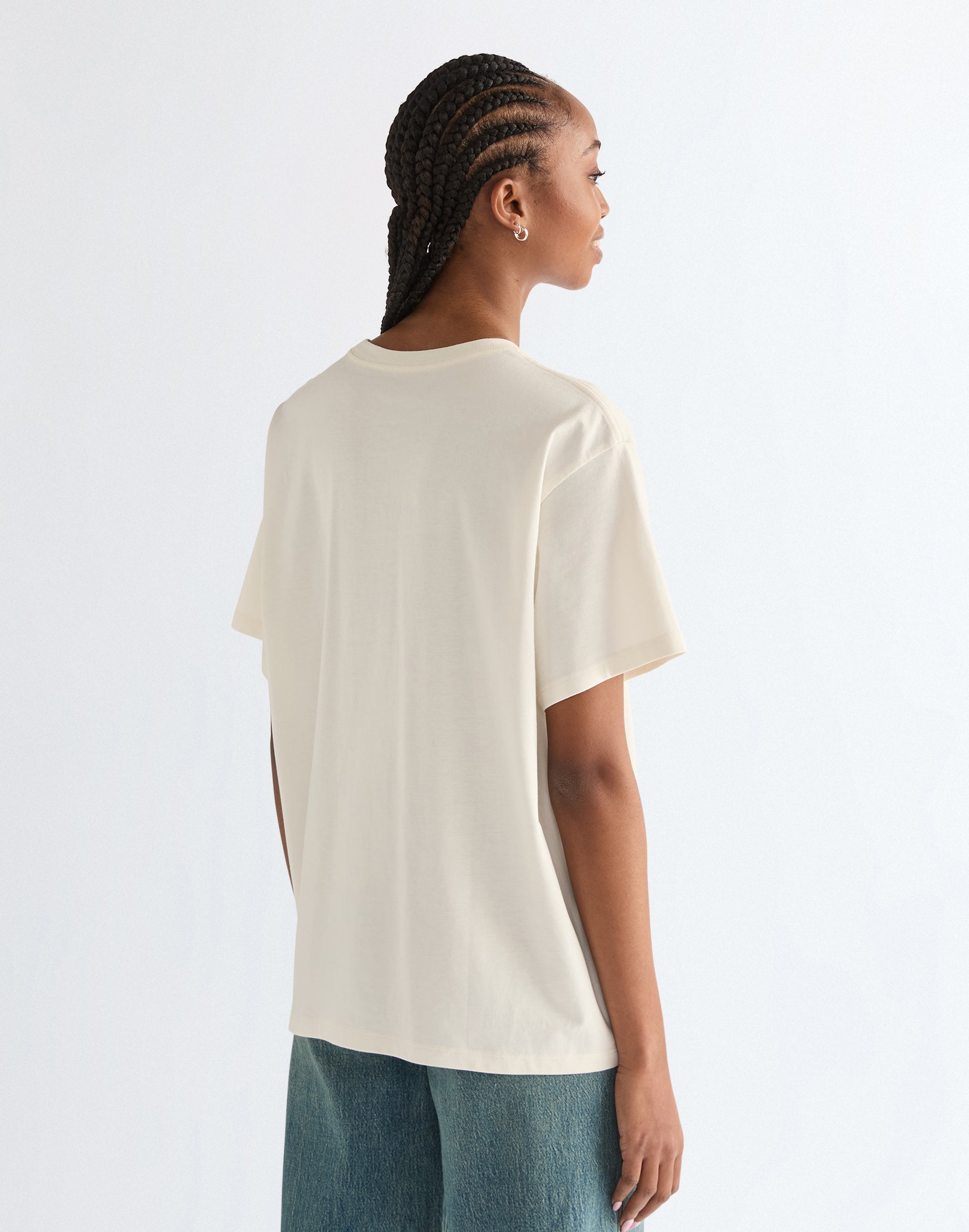 Maglietta Girlfriend in bianco consumato