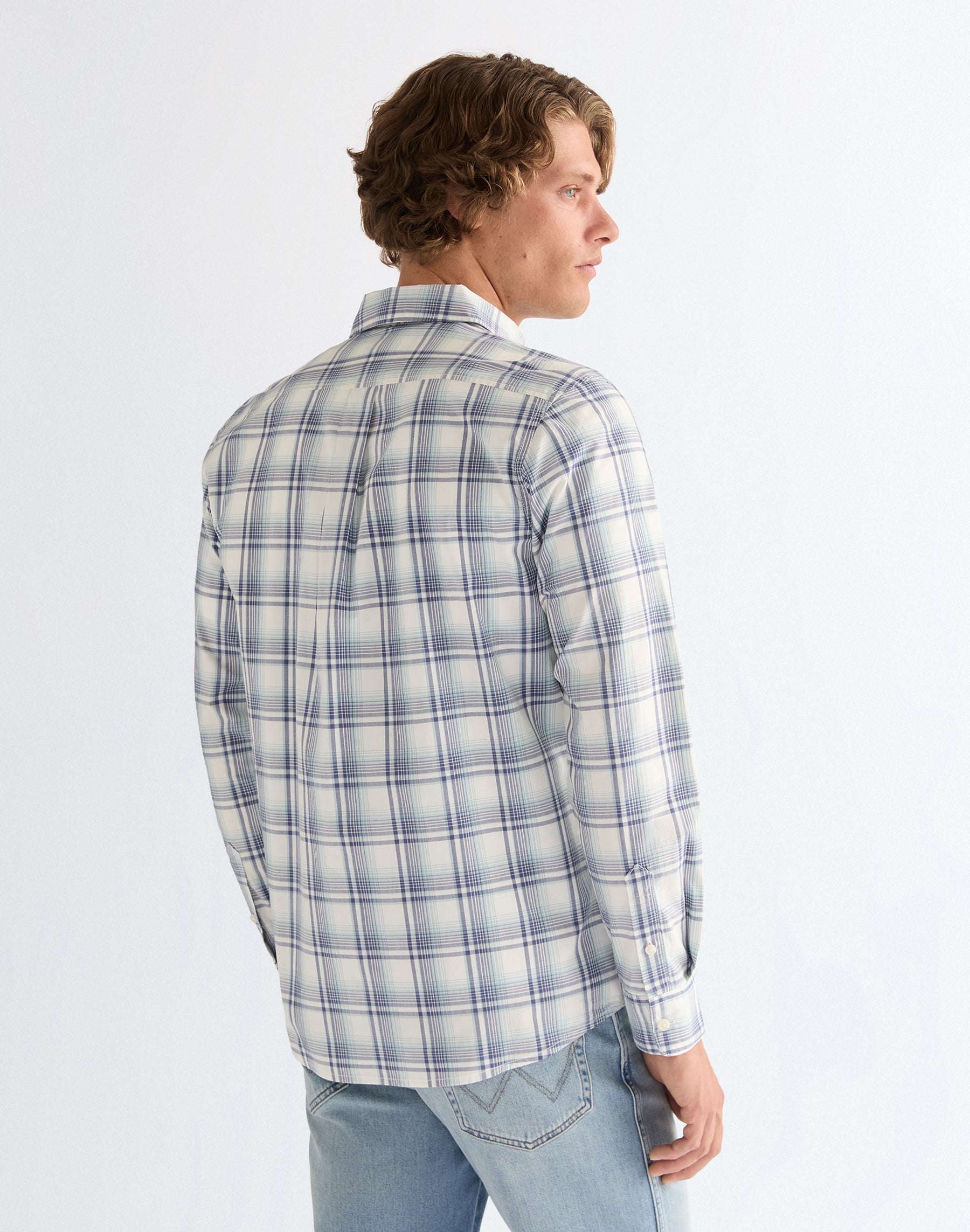 1 camicia Pocket in blu bianco Camicie Wrangler