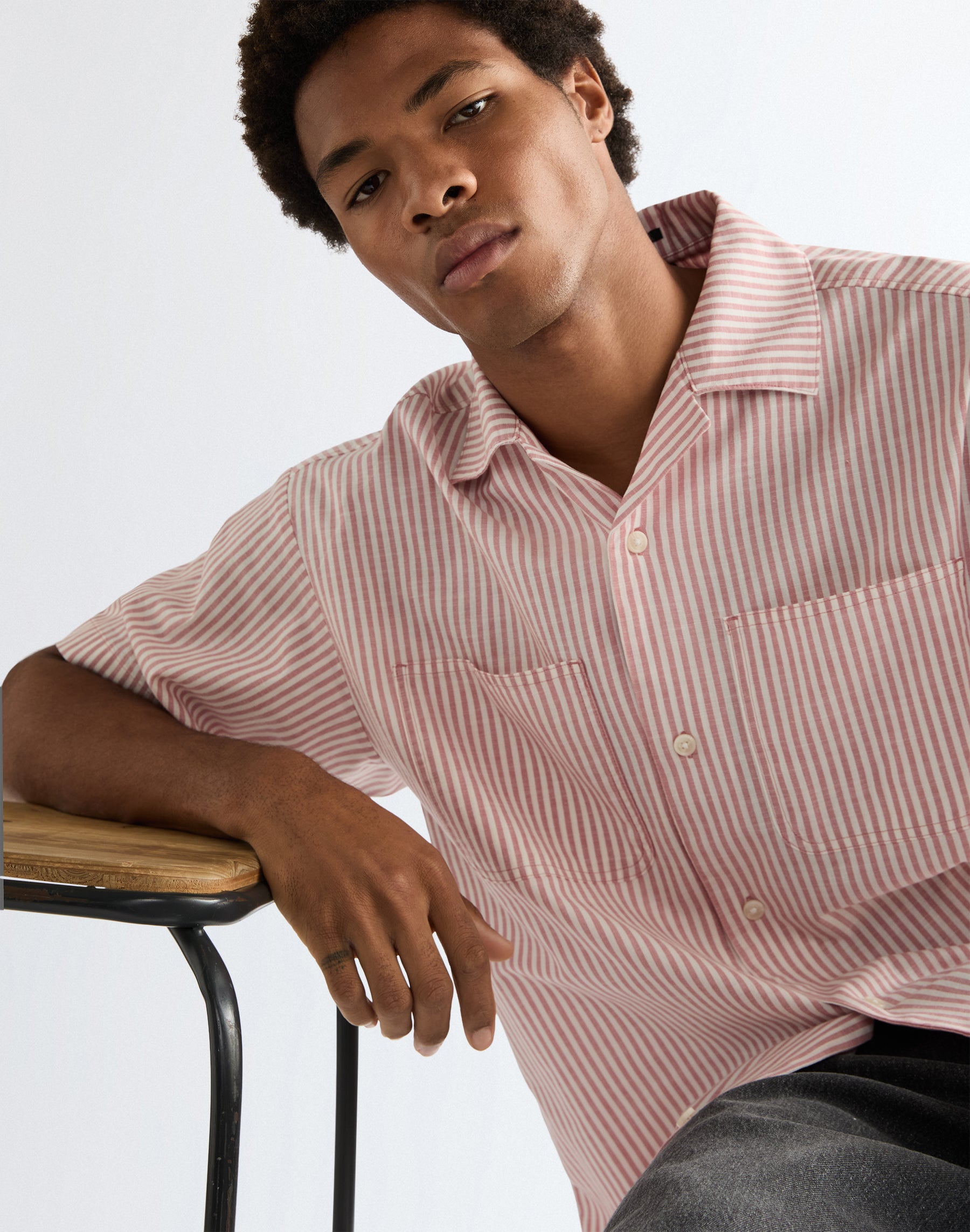 Camicia da resort a maniche corte in rosa antico Camicie Wrangler