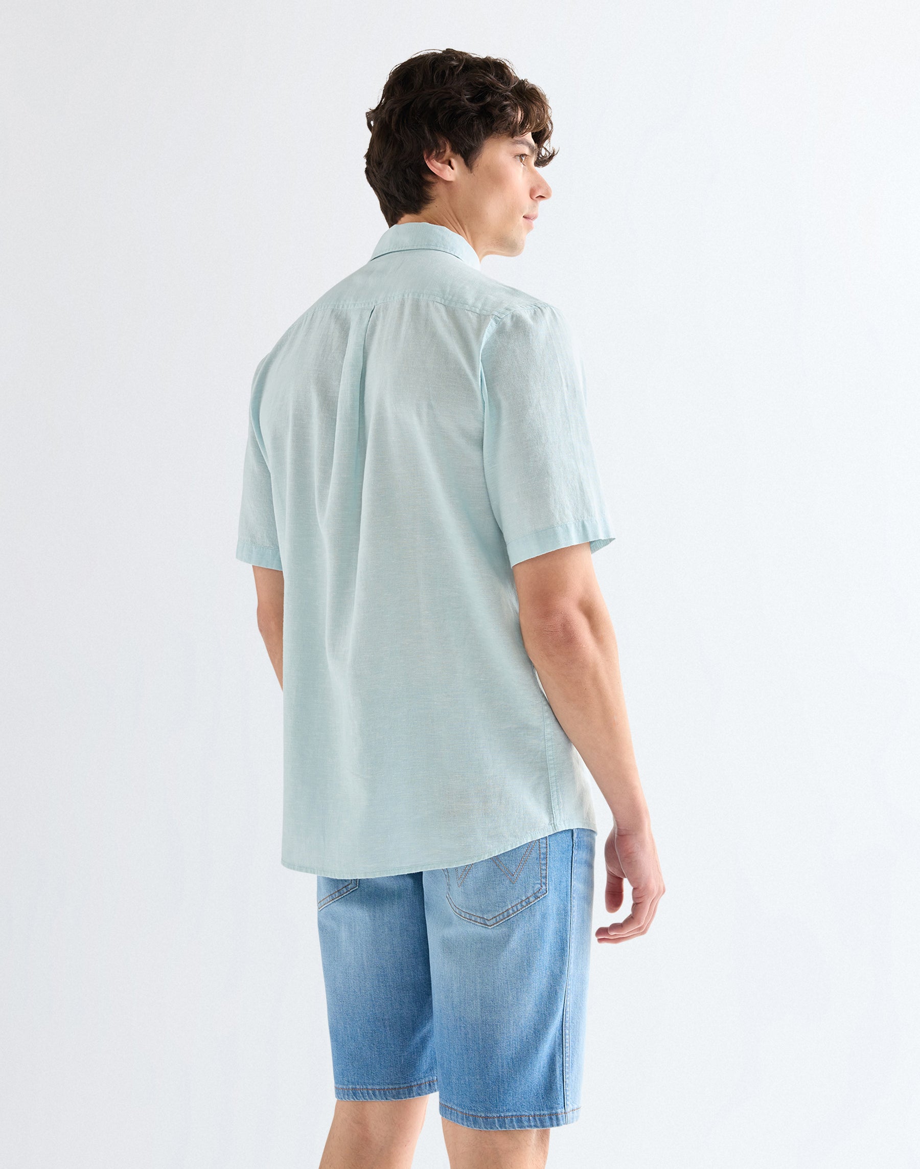 Camicia a maniche corte con 1 taschino in Forget Me Not Camicie Wrangler