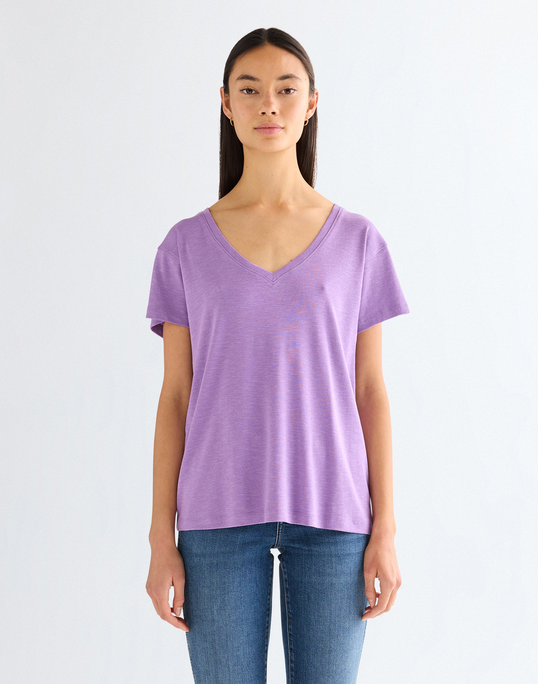 Maglietta Easy V Neck in Bellflower T-shirt Wrangler