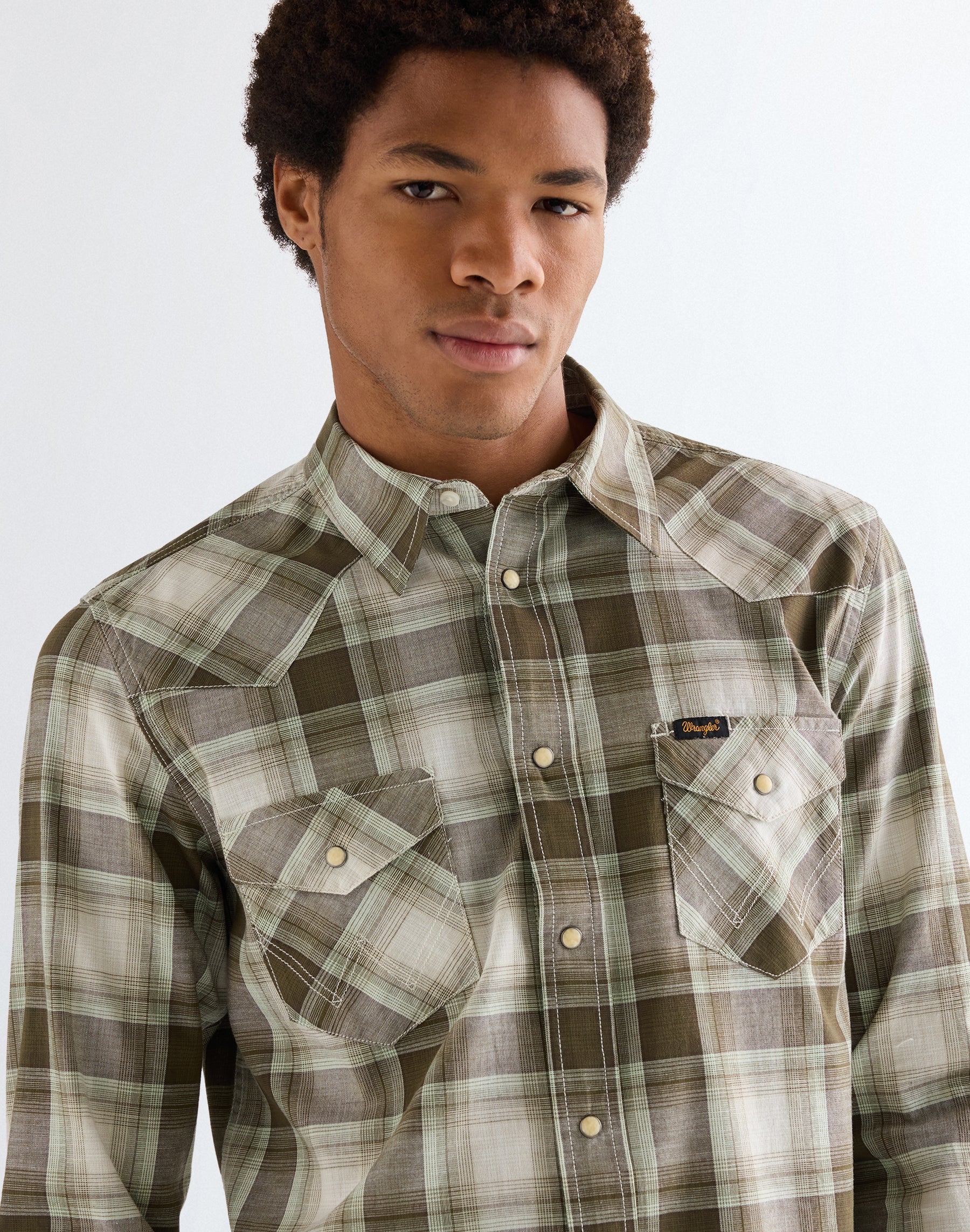 Western verde chiaro Camicie Wrangler