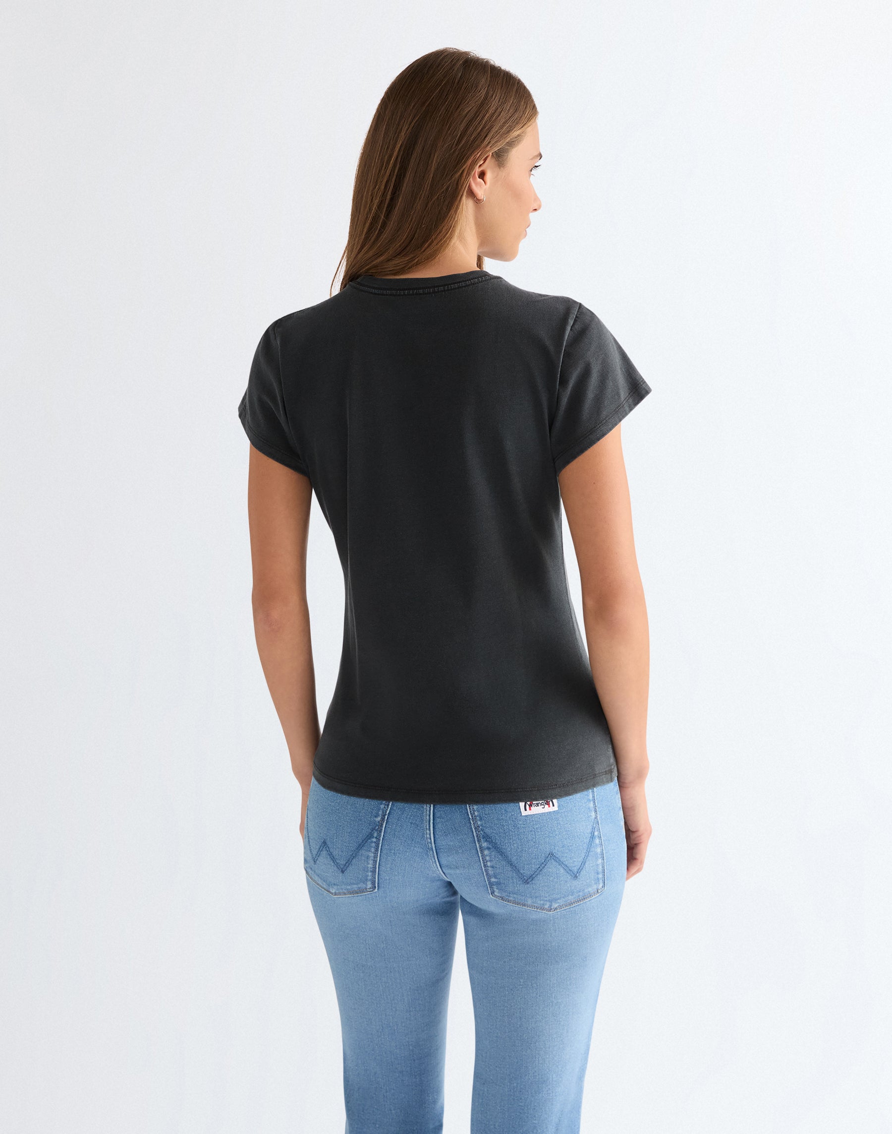 Maglietta Shrunken Band in nero sbiadito