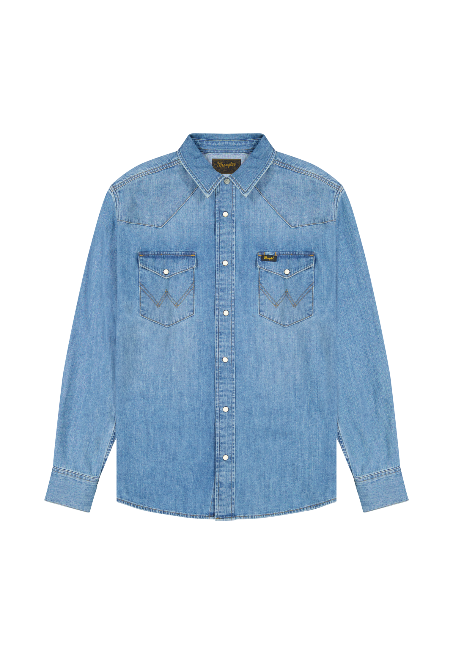 Western in lavaggio medio chiaro Camicie Wrangler
