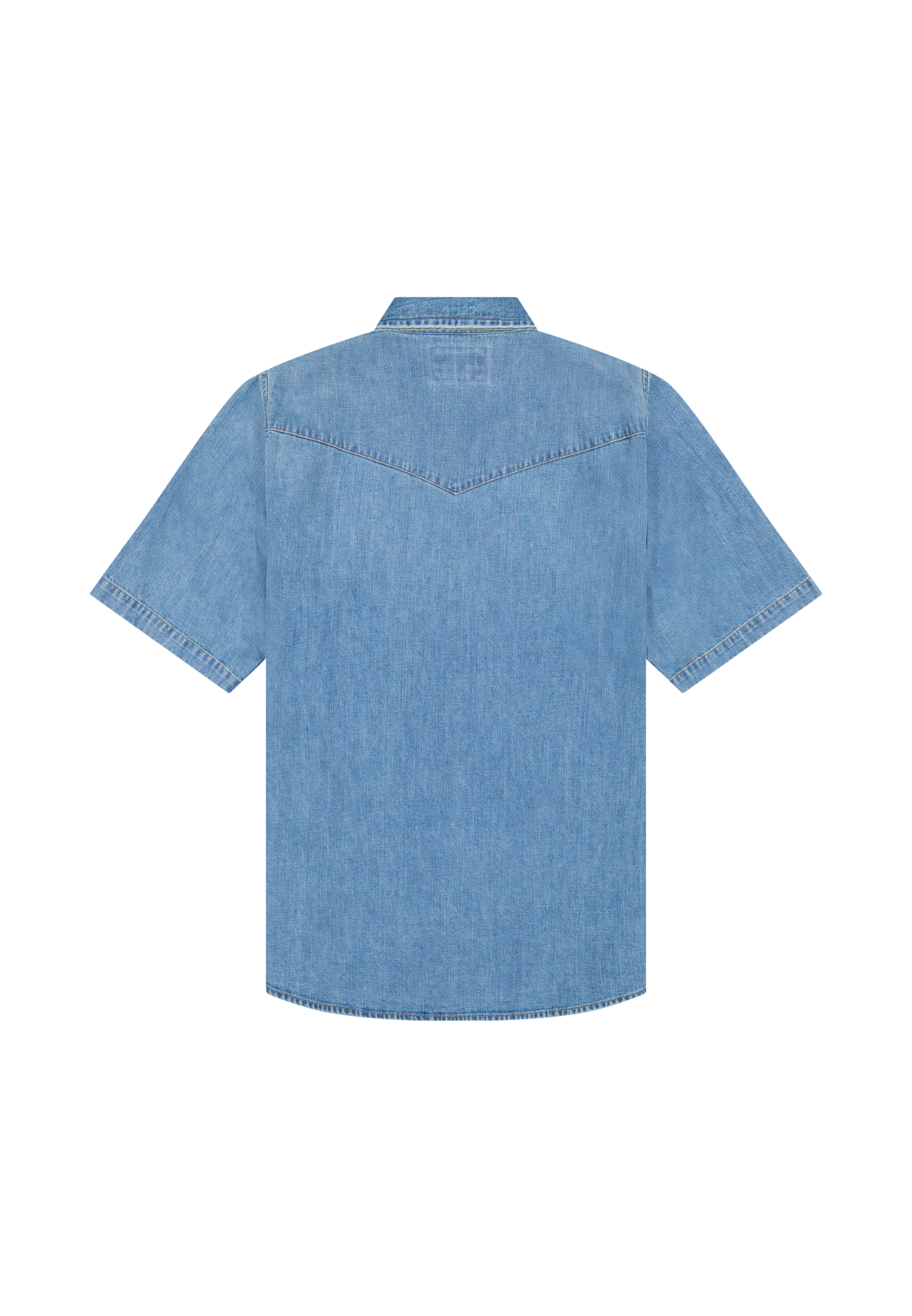 Western a maniche corte in lavaggio medio chiaro Camicie Wrangler