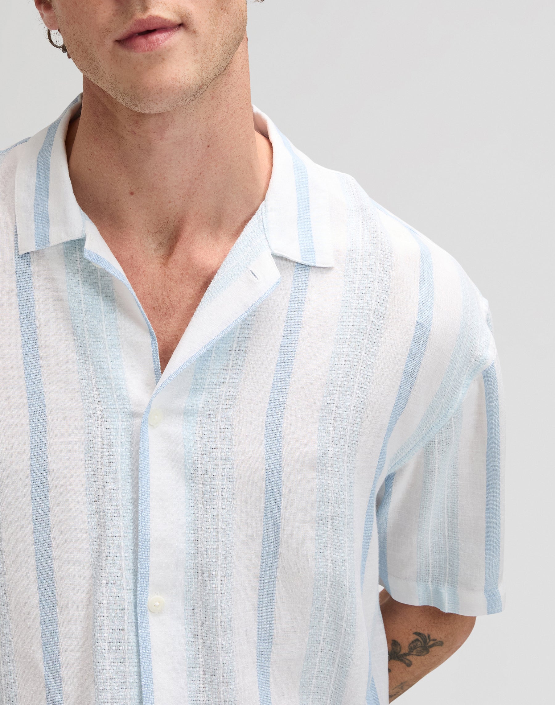 Camicia Rlx Resort in Beau Blue Stripe Camicie Lee