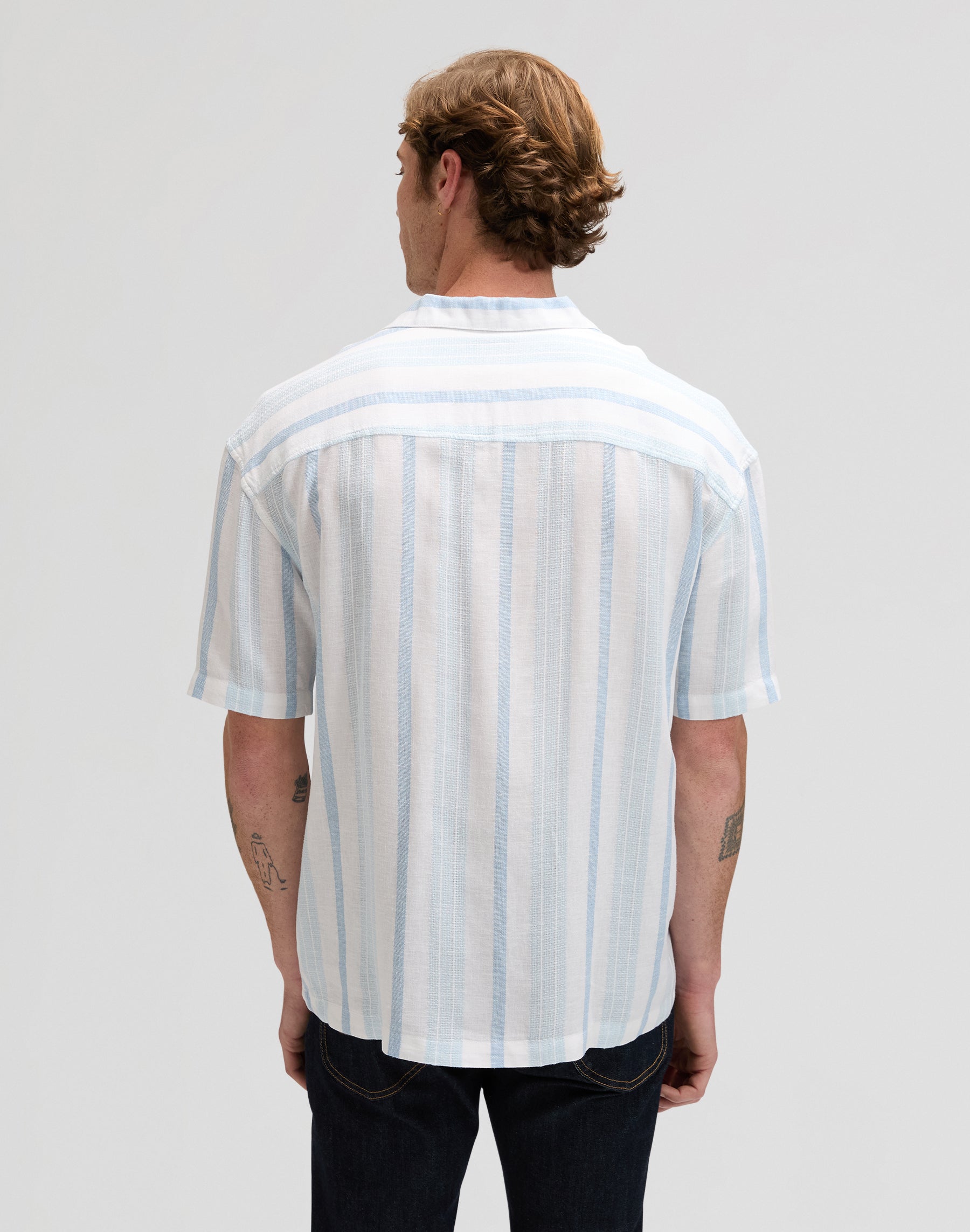 Camicia Rlx Resort in Beau Blue Stripe Camicie Lee