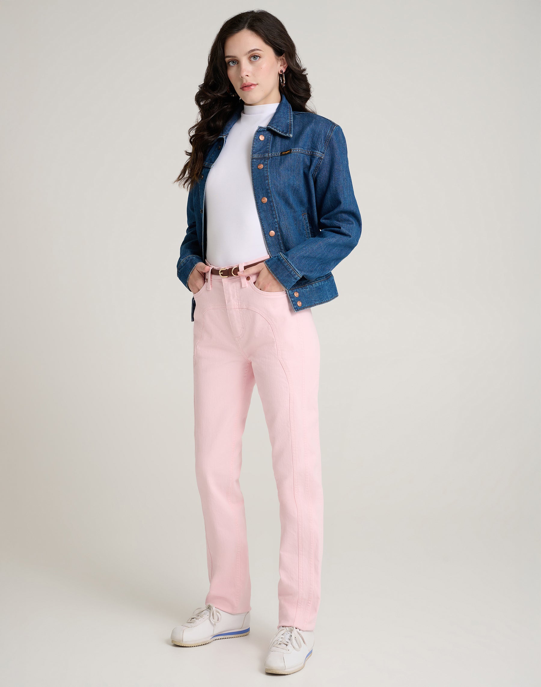 Jeans Nancy in rosa chiaro Wrangler