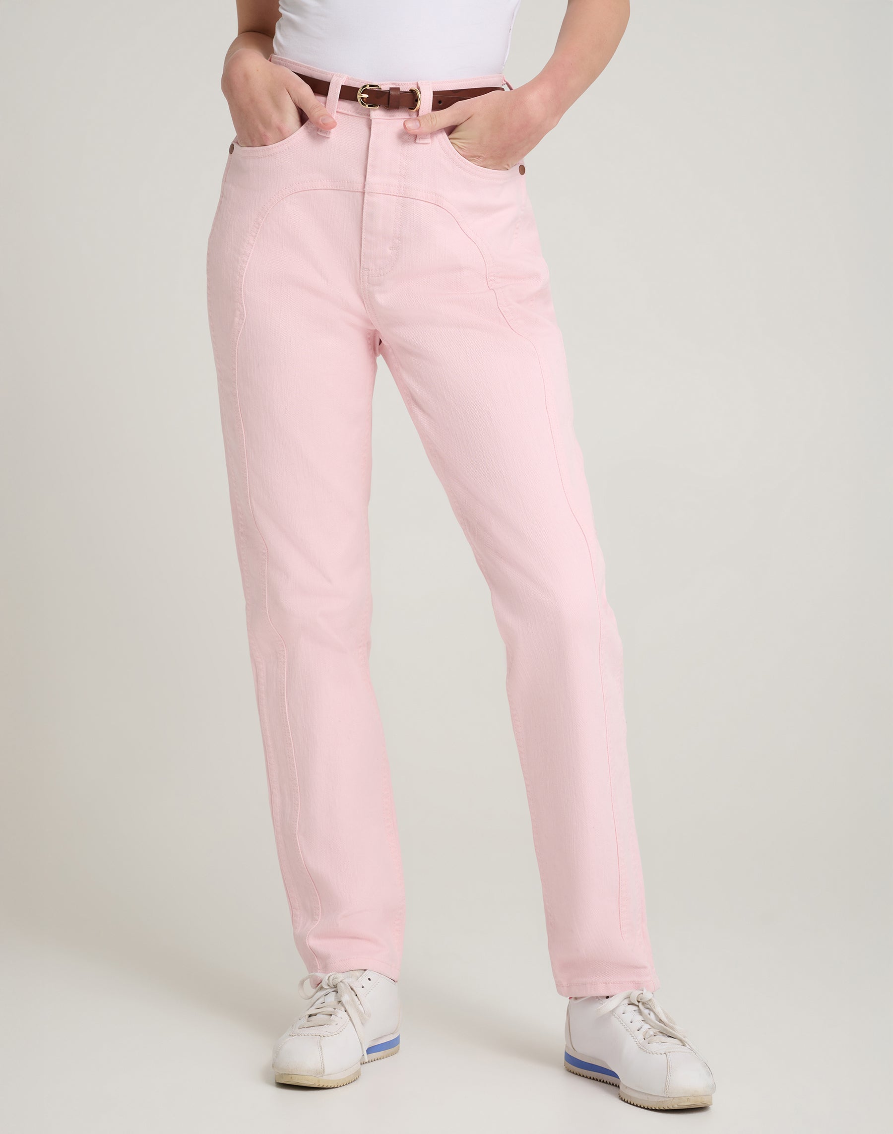 Jeans Nancy in rosa chiaro Wrangler
