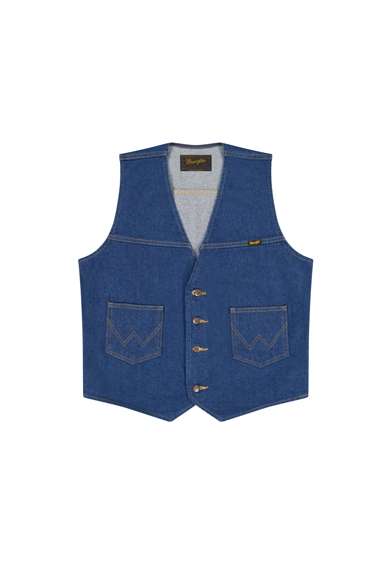 Gilet Cowboy Cut in indaco prelavato Giacche Wrangler