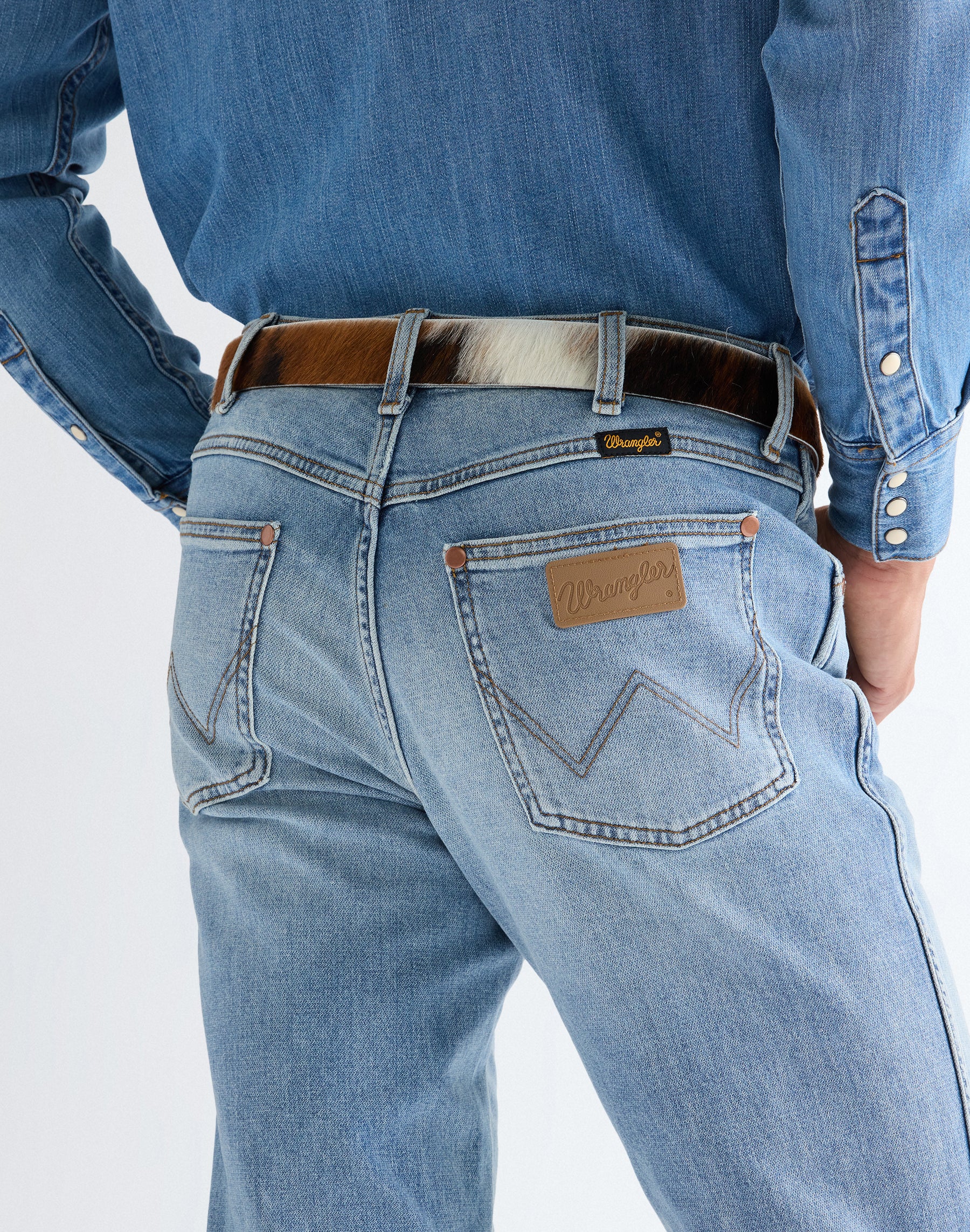 Cintura Easy Belt in pelle bovina Wrangler