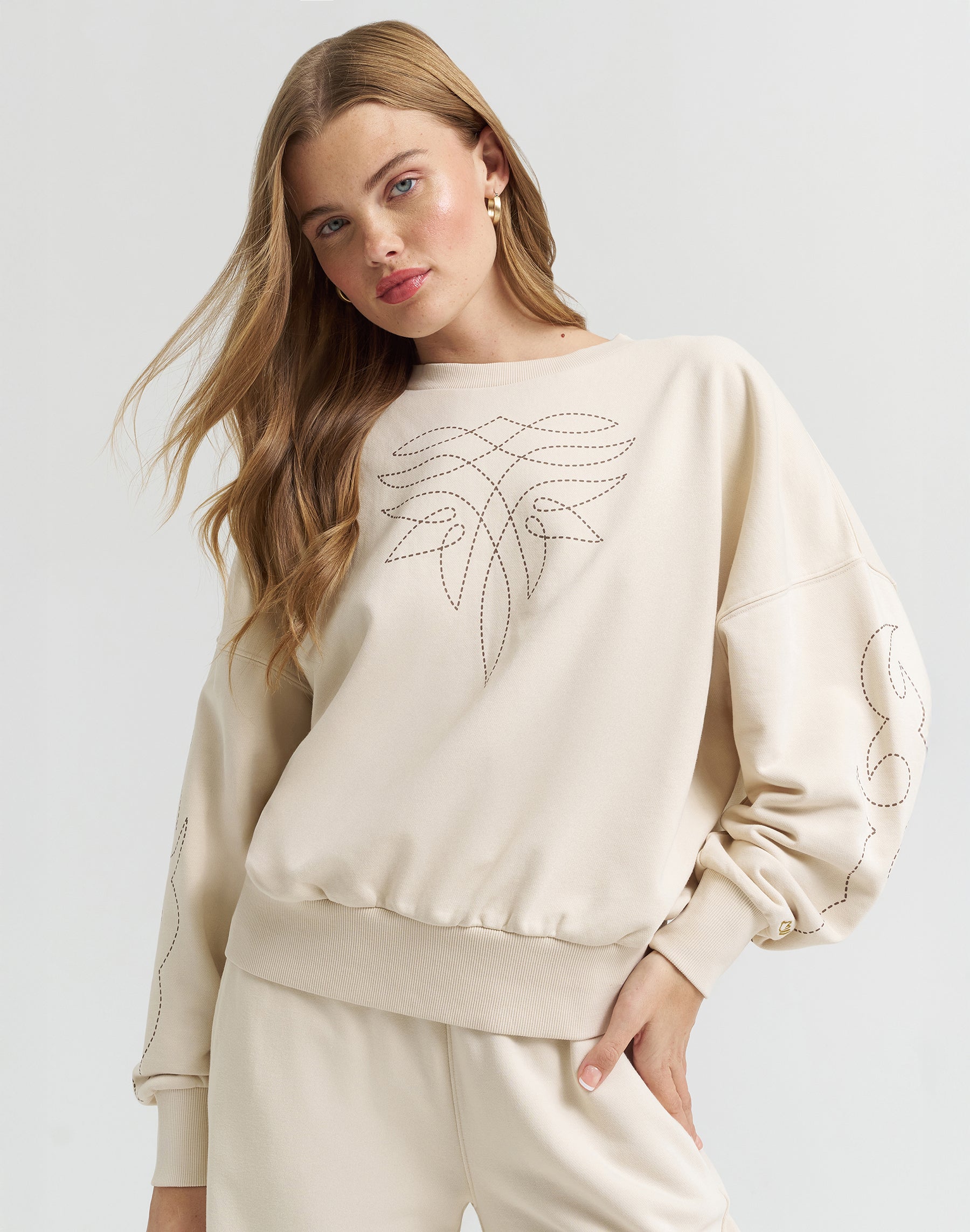 Felpa Cowboy color crema