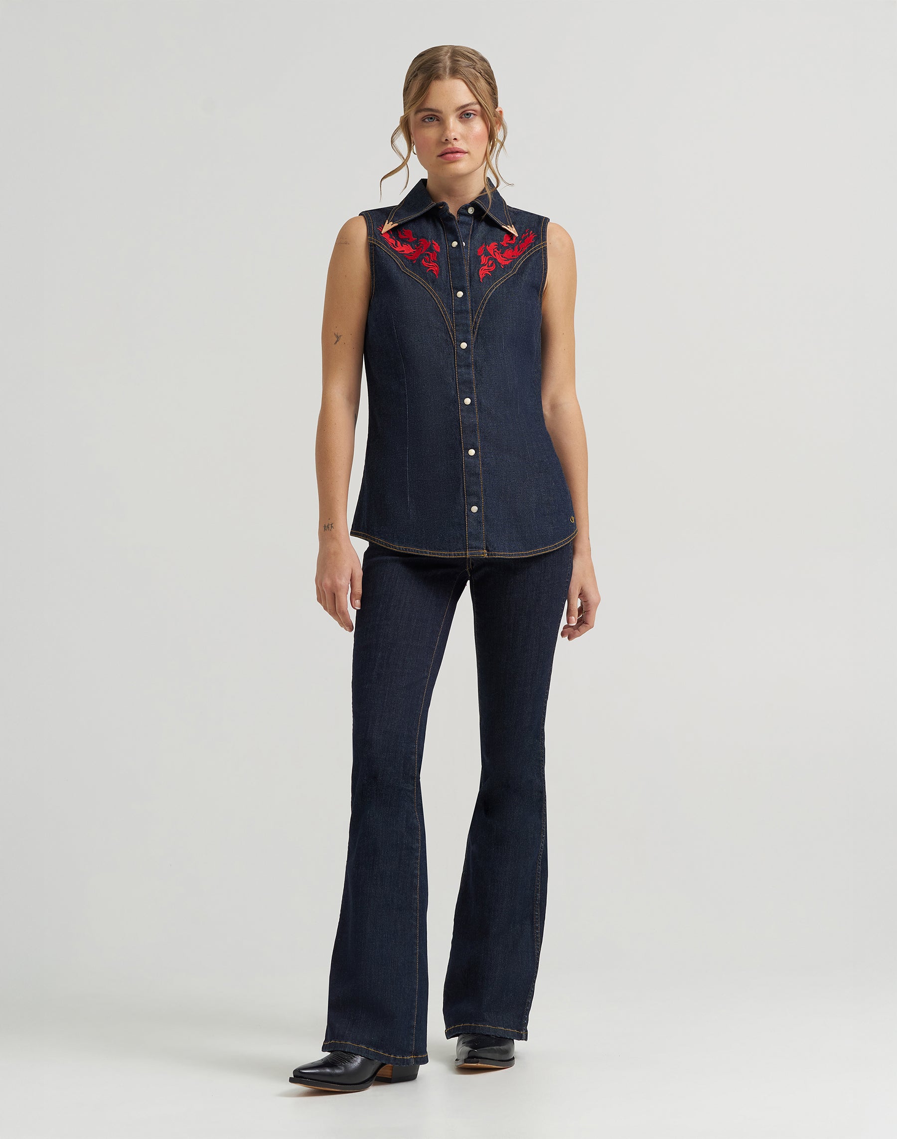 Camicia senza maniche in Rinse Camicie Wrangler