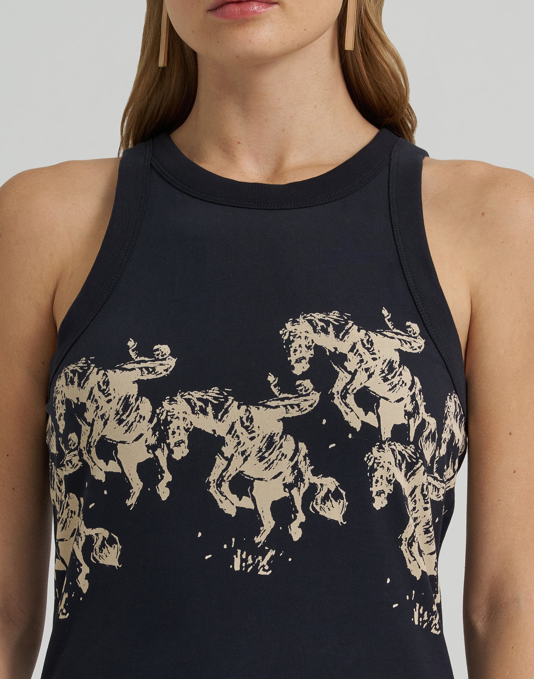 Maglietta Cowboy Tank in nero Wrangler