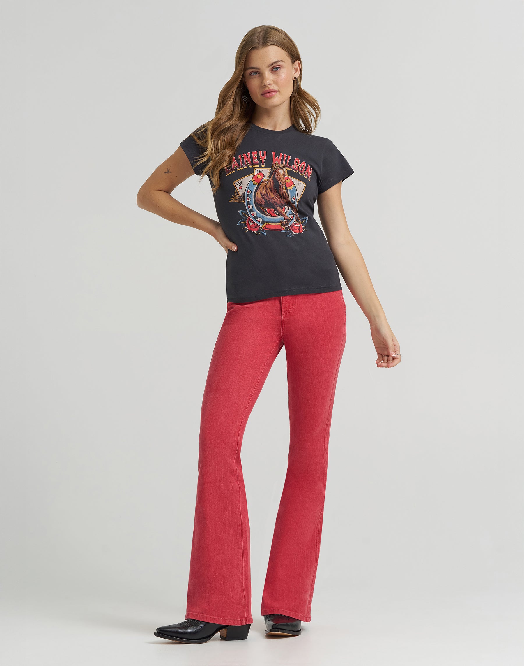 Maglietta Horse Cards Tee in nero T-shirt Wrangler