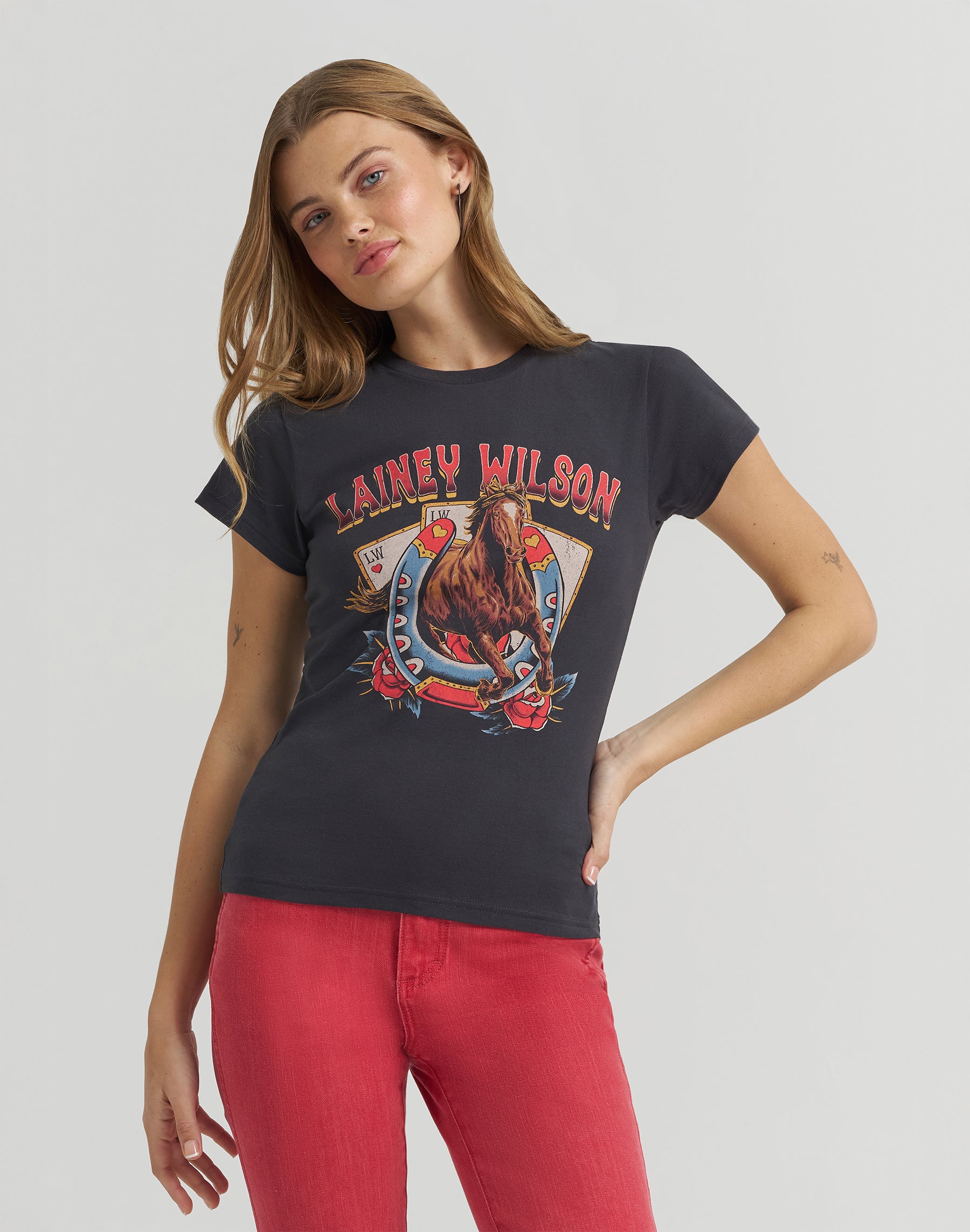 Maglietta Horse Cards Tee in nero T-shirt Wrangler