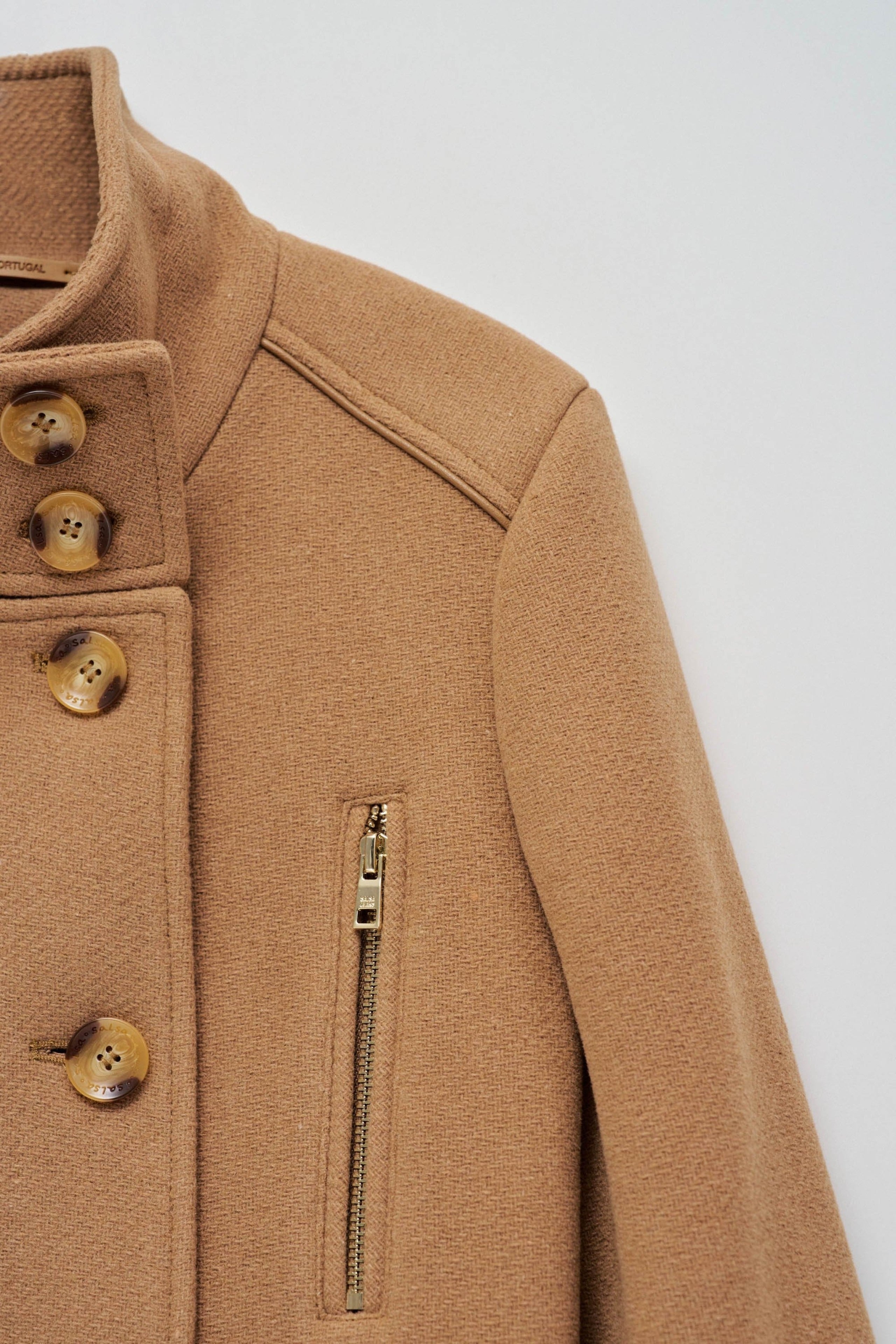 Cappotto lungo in lana Grace di colore beige medio Salsa Jeans