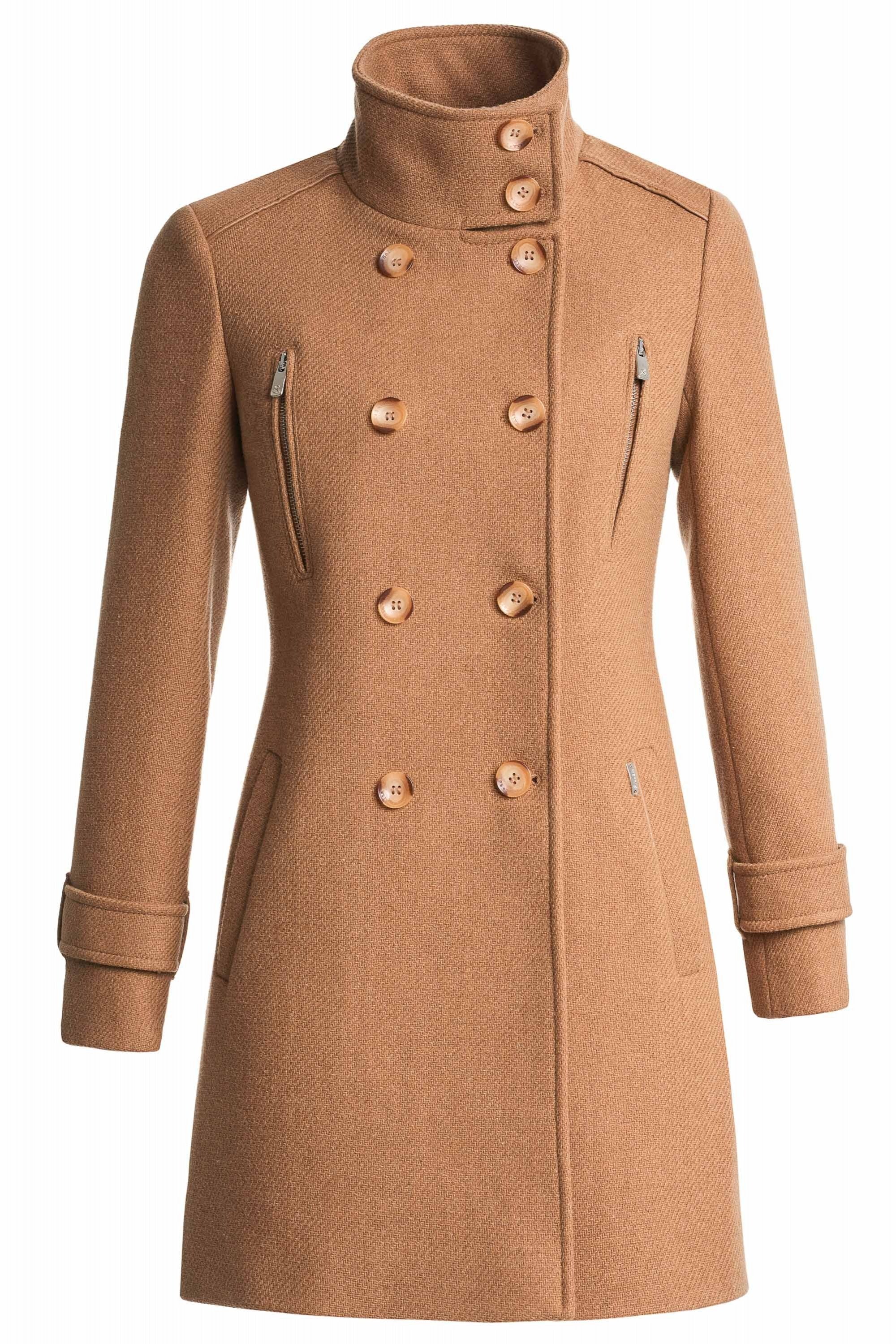 Cappotto lungo in lana Grace di colore beige medio Salsa Jeans