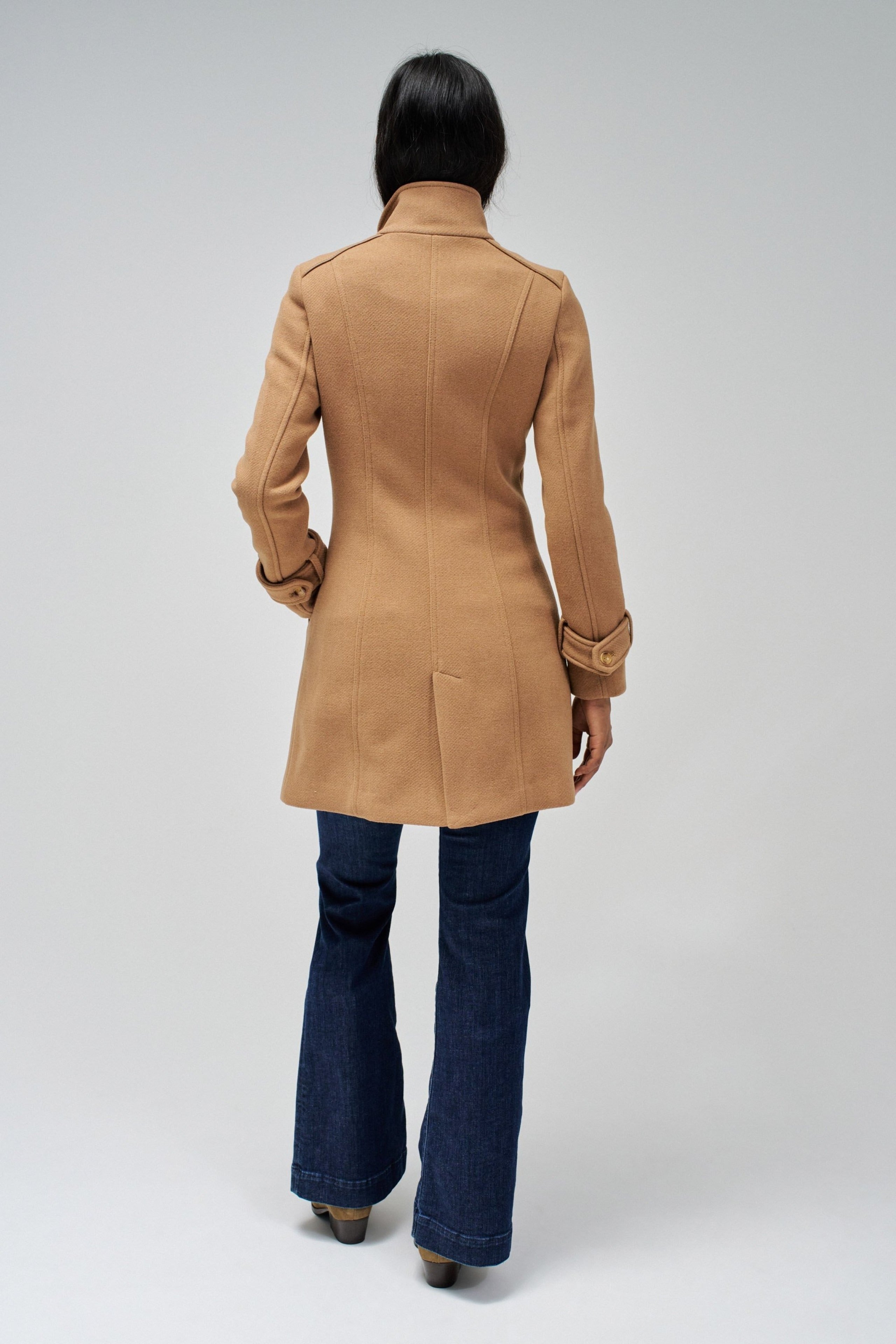 Cappotto lungo in lana Grace di colore beige medio Salsa Jeans