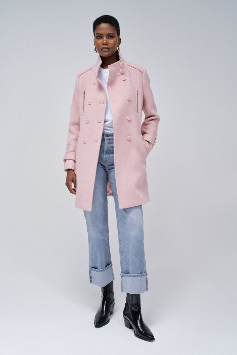 Cappotto lungo in lana Grace in rosa medio V2 Jackets Salsa Jeans   