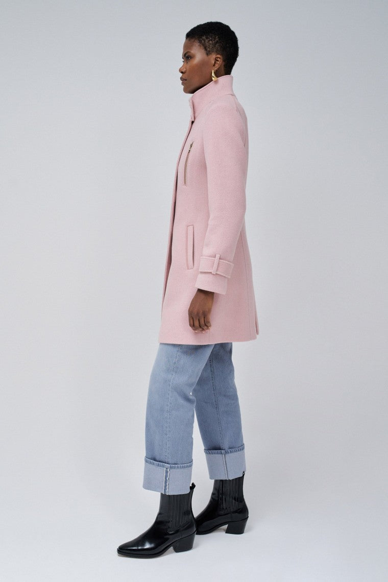 Cappotto lungo in lana Grace in rosa medio V2 Jackets Salsa Jeans   