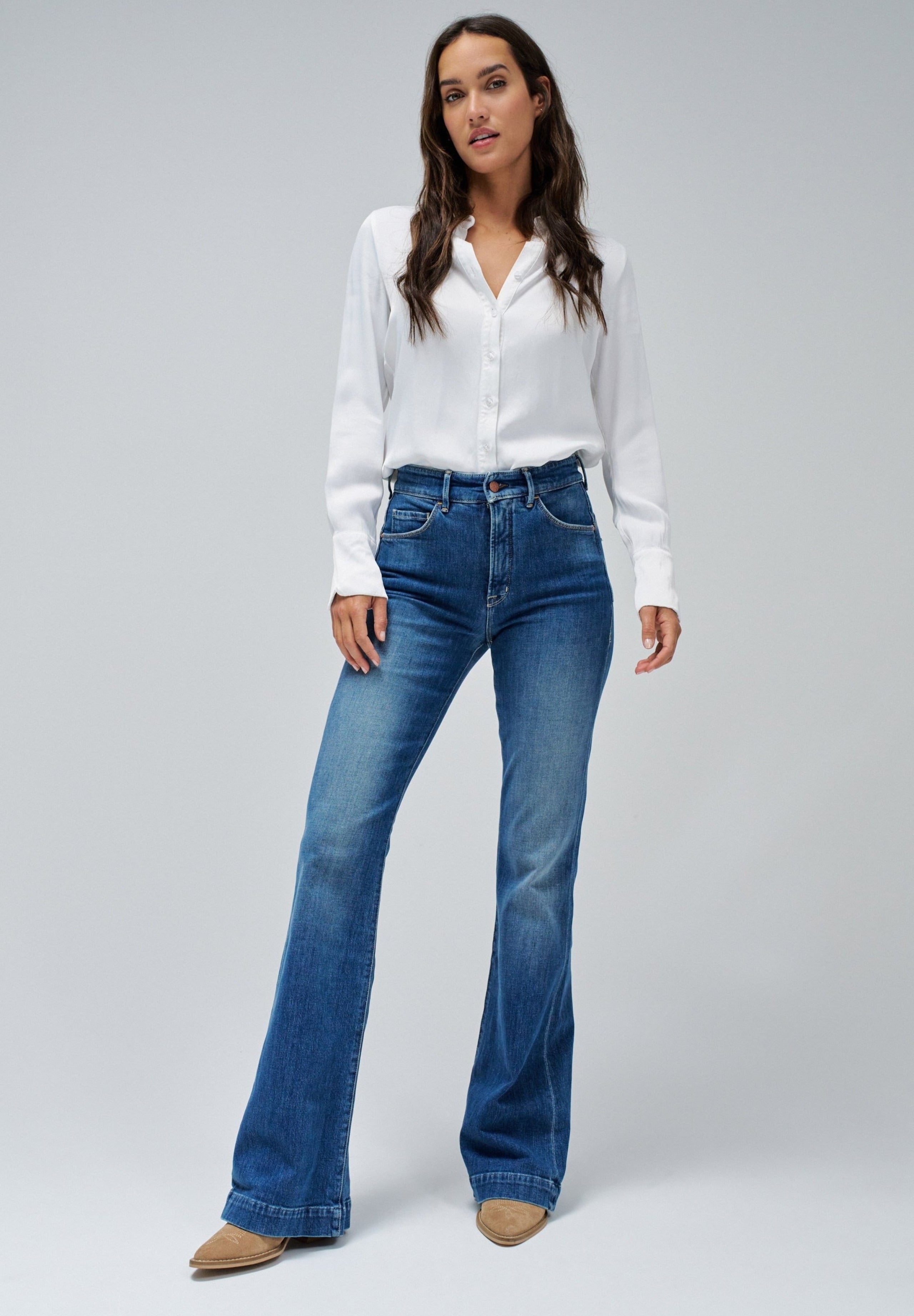 Jeans Faith Flare a lavaggio medio Salsa Jeans